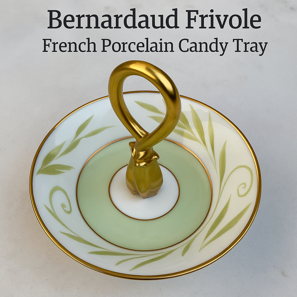 Bernardaud Frivole French Porcelain Candy Tray – Limoges Dessert Dish – 15cm