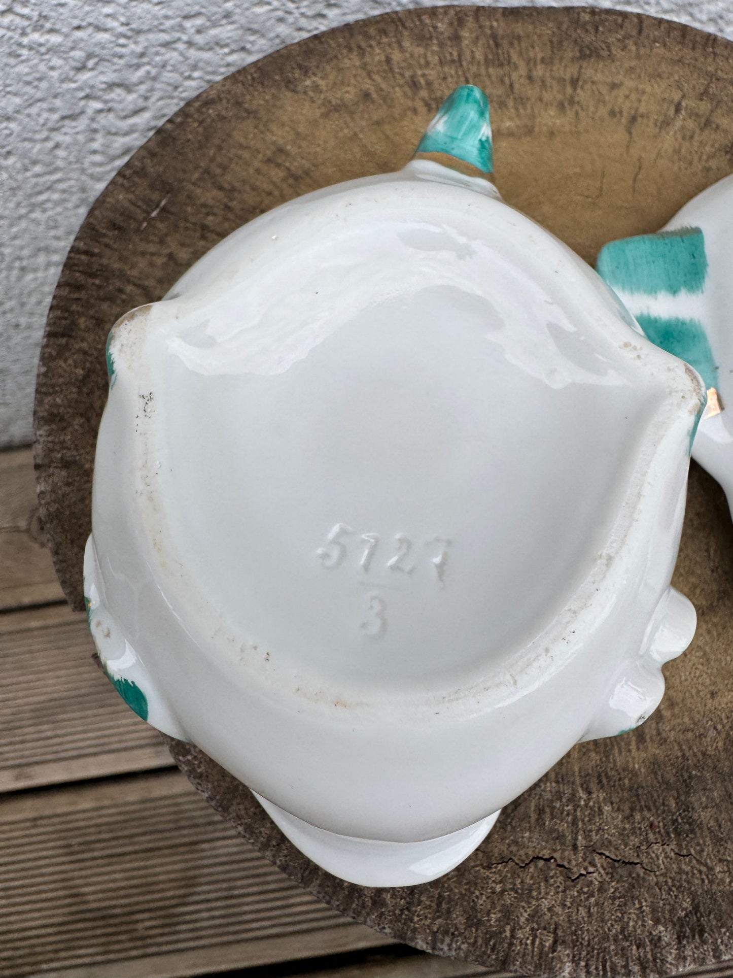 Rare French Mid-Century Fish-Shaped Pot β Hand-Painted Whimsical Ceramic Jar with Lid β 1950s Barbotine β 14 cm