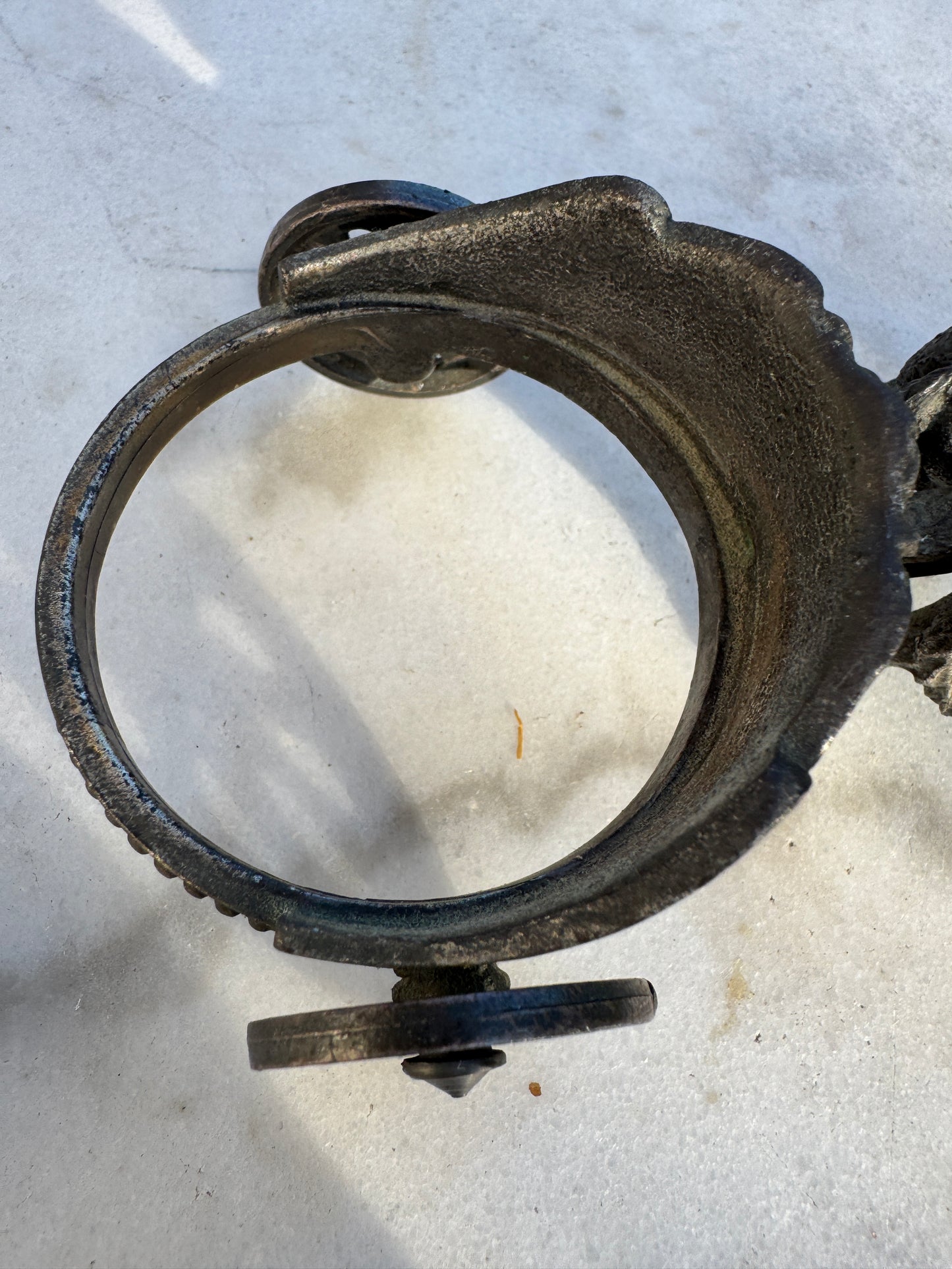Antique Horse Drawn Chariot Salt Cellar – Cast Metal & Glass Dish
