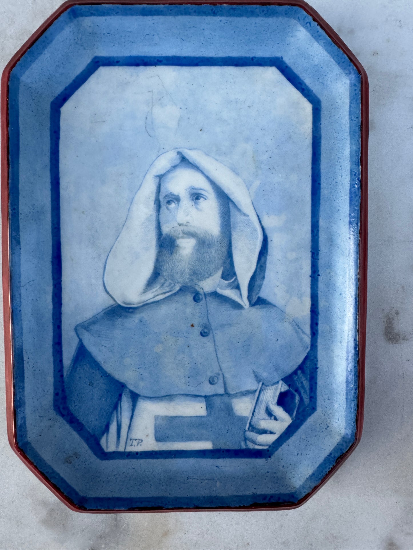 Antique French Porcelain Plaque – Saint Jean de Matha, 1884