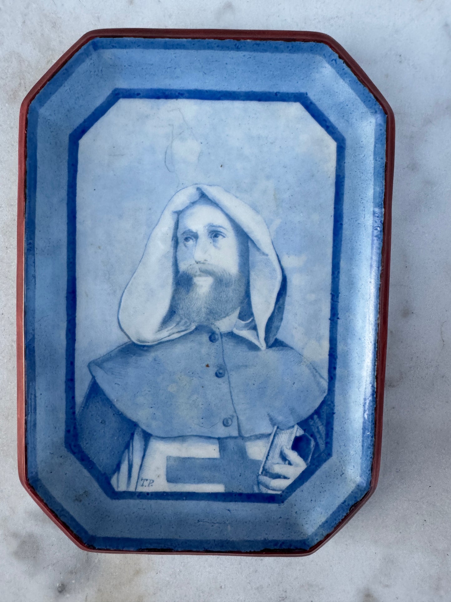 Antique French Porcelain Plaque – Saint Jean de Matha, 1884