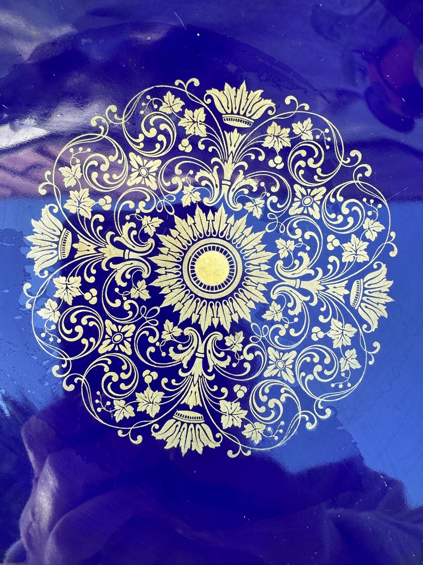 Vintage Rosenthal Chippendale Plate – Cobalt Blue & Gold – Rococo Revival – 33 cm – Germany