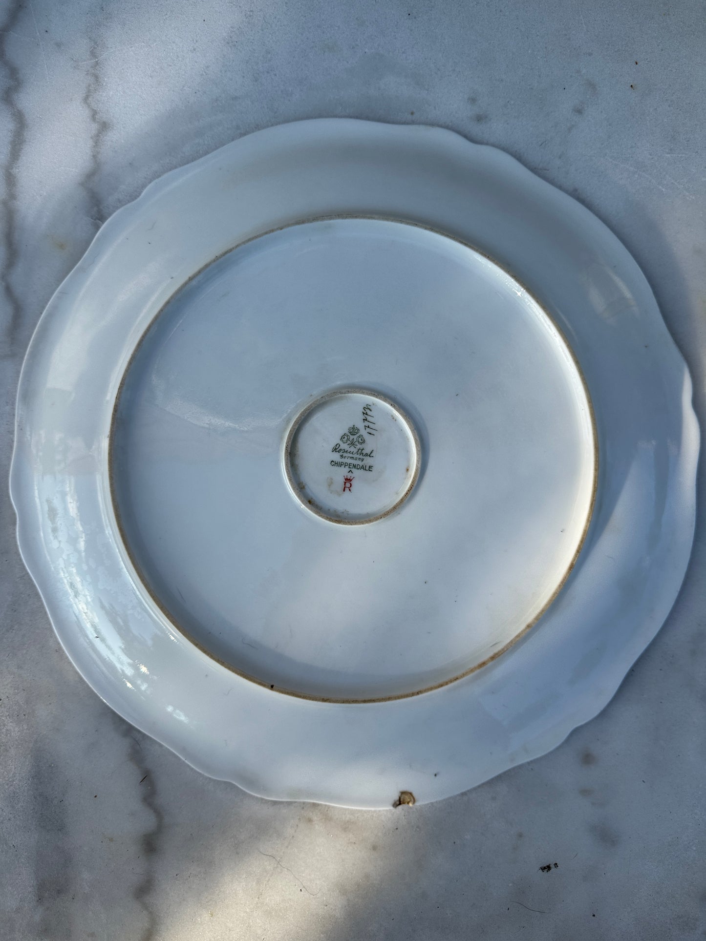 Vintage Rosenthal Chippendale Plate – Cobalt Blue & Gold – Rococo Revival – 33 cm – Germany