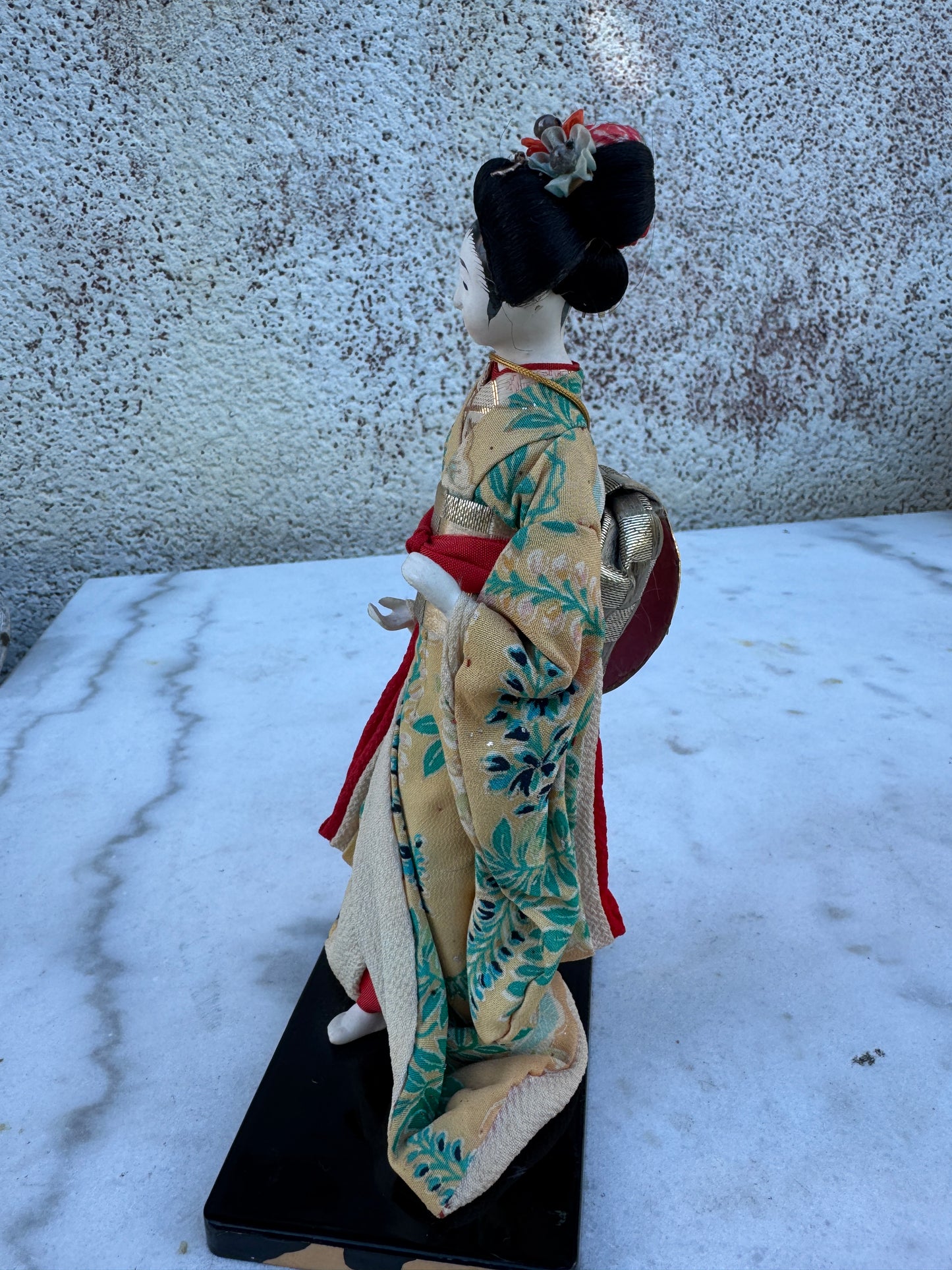 Vintage Japanese Geisha Doll – Ichimatsu Ningyo with Embroidered Hat