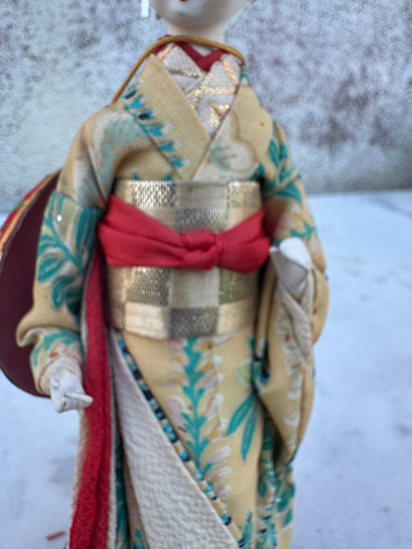 Vintage Japanese Geisha Doll – Ichimatsu Ningyo with Embroidered Hat