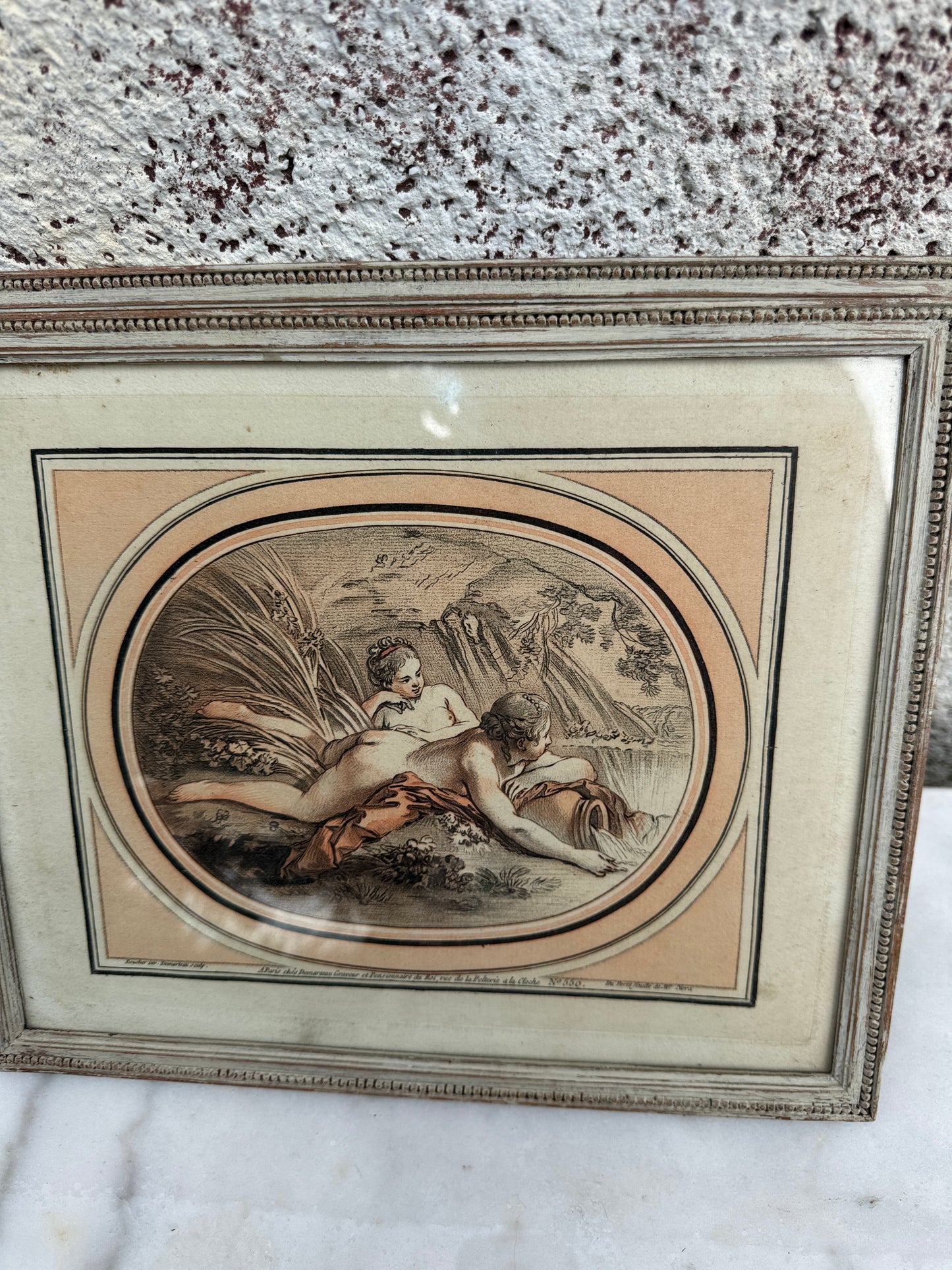 18th Century Engraving by Demarteau after Huet – Louvre Collection – Rococo Prints (Variants)