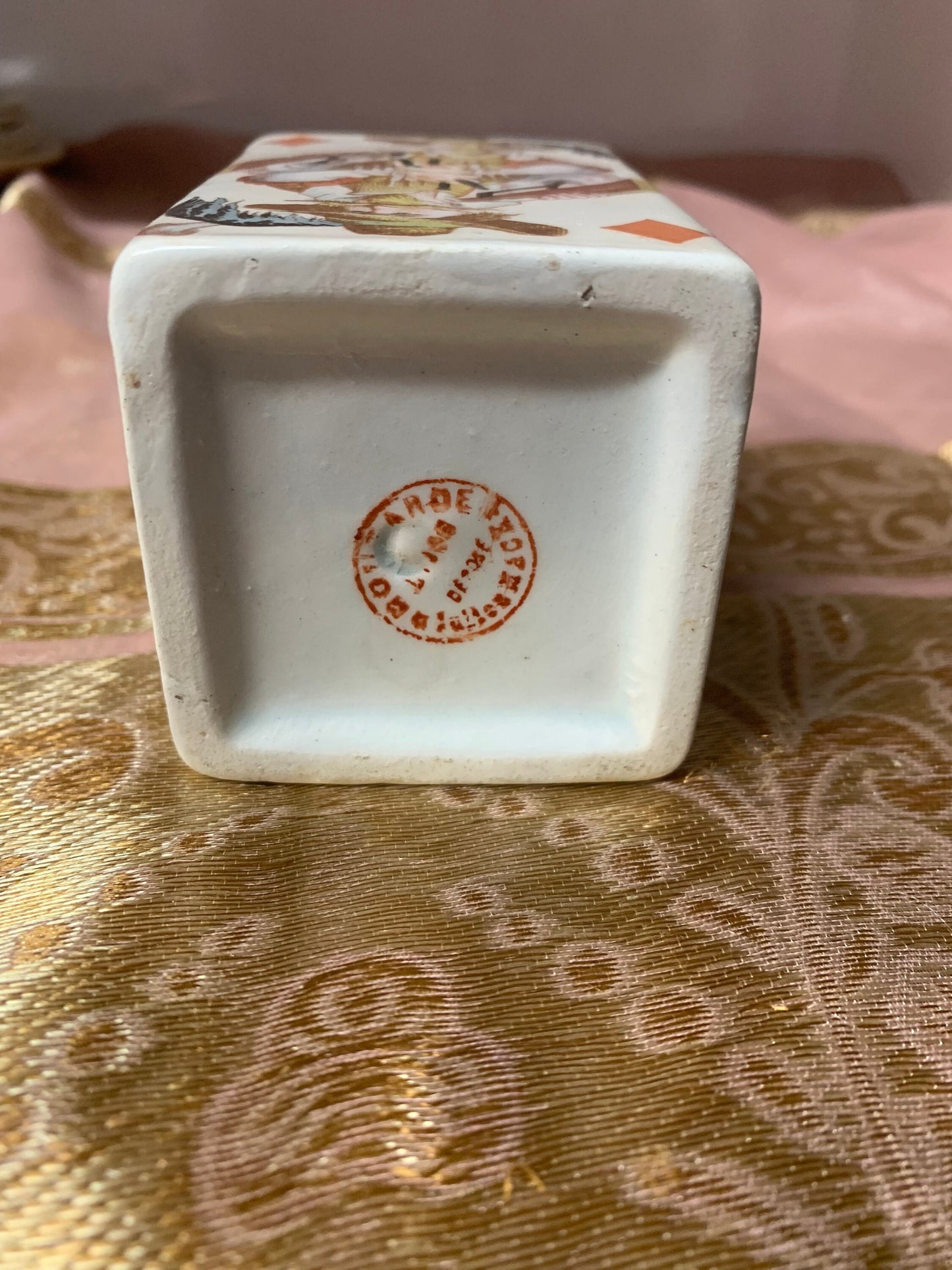 Antique Mustard Pot – Julien Mack Dijon – Playing Cards Design – Circa 1900