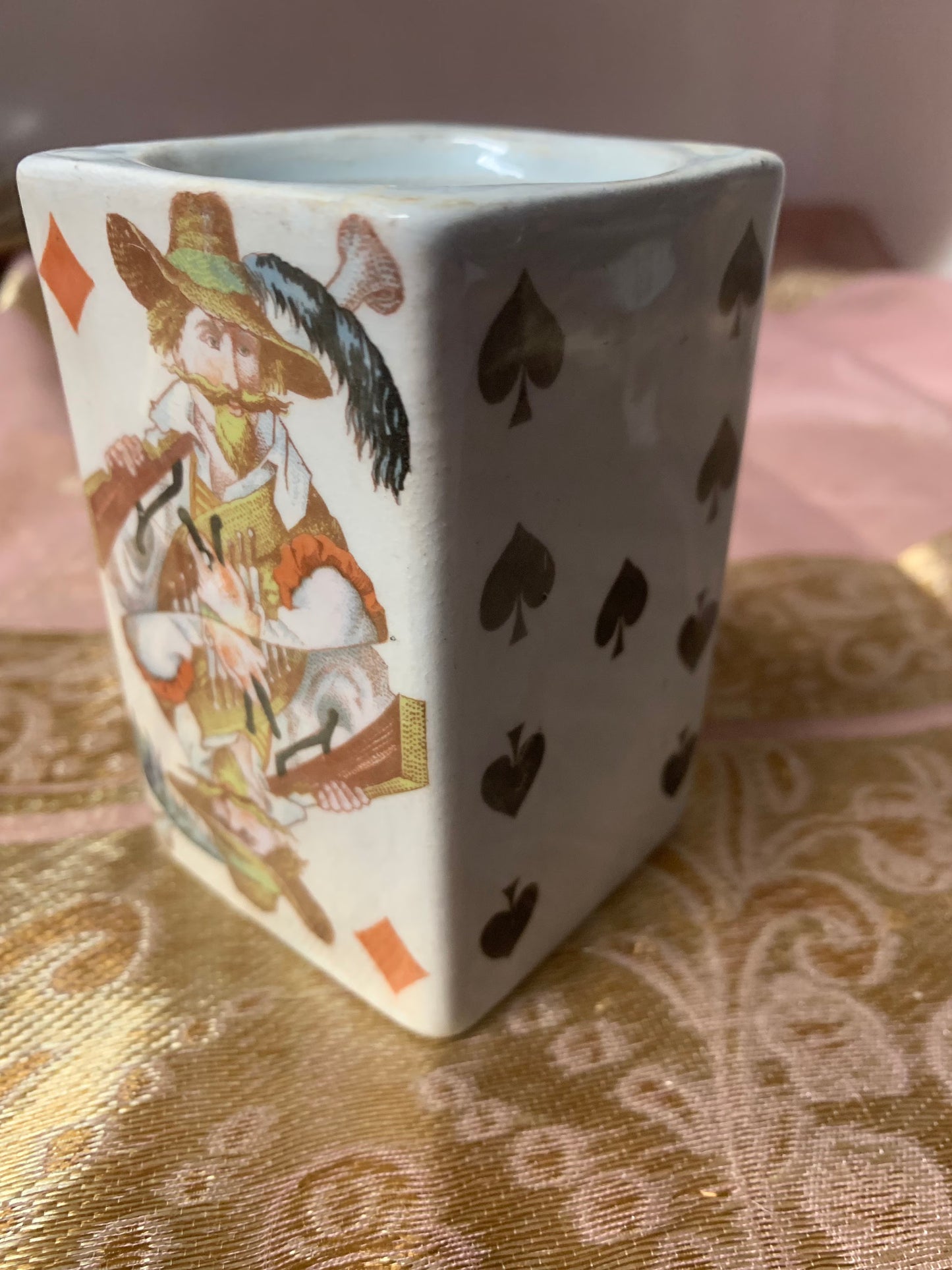 Antique Mustard Pot – Julien Mack Dijon – Playing Cards Design – Circa 1900