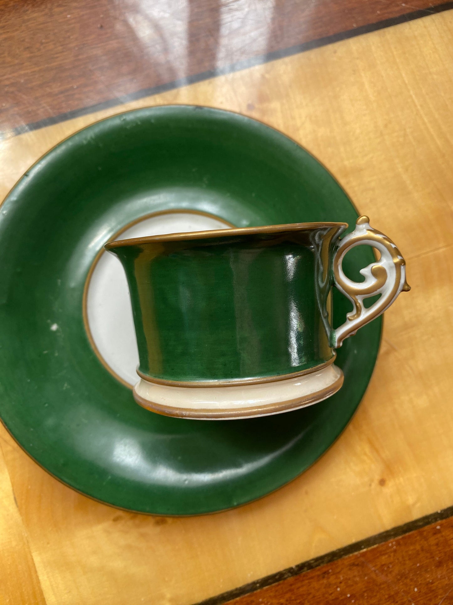 Rare Antique Limoges Coffee Cup and Saucer with Portrait – Hand Painted, ca. 1892–1900