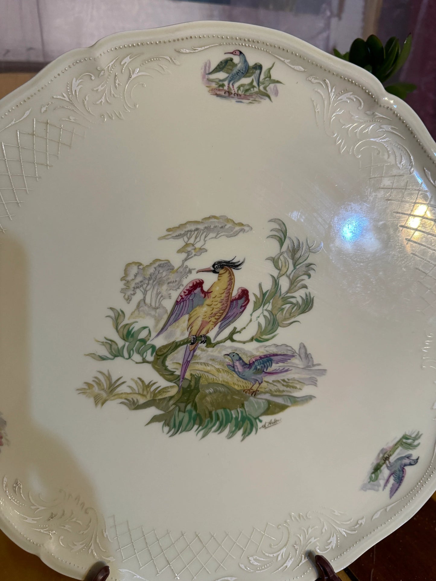 Antique Limoges Porcelain Plate – Fabrique Royale – ca. 1880–1900