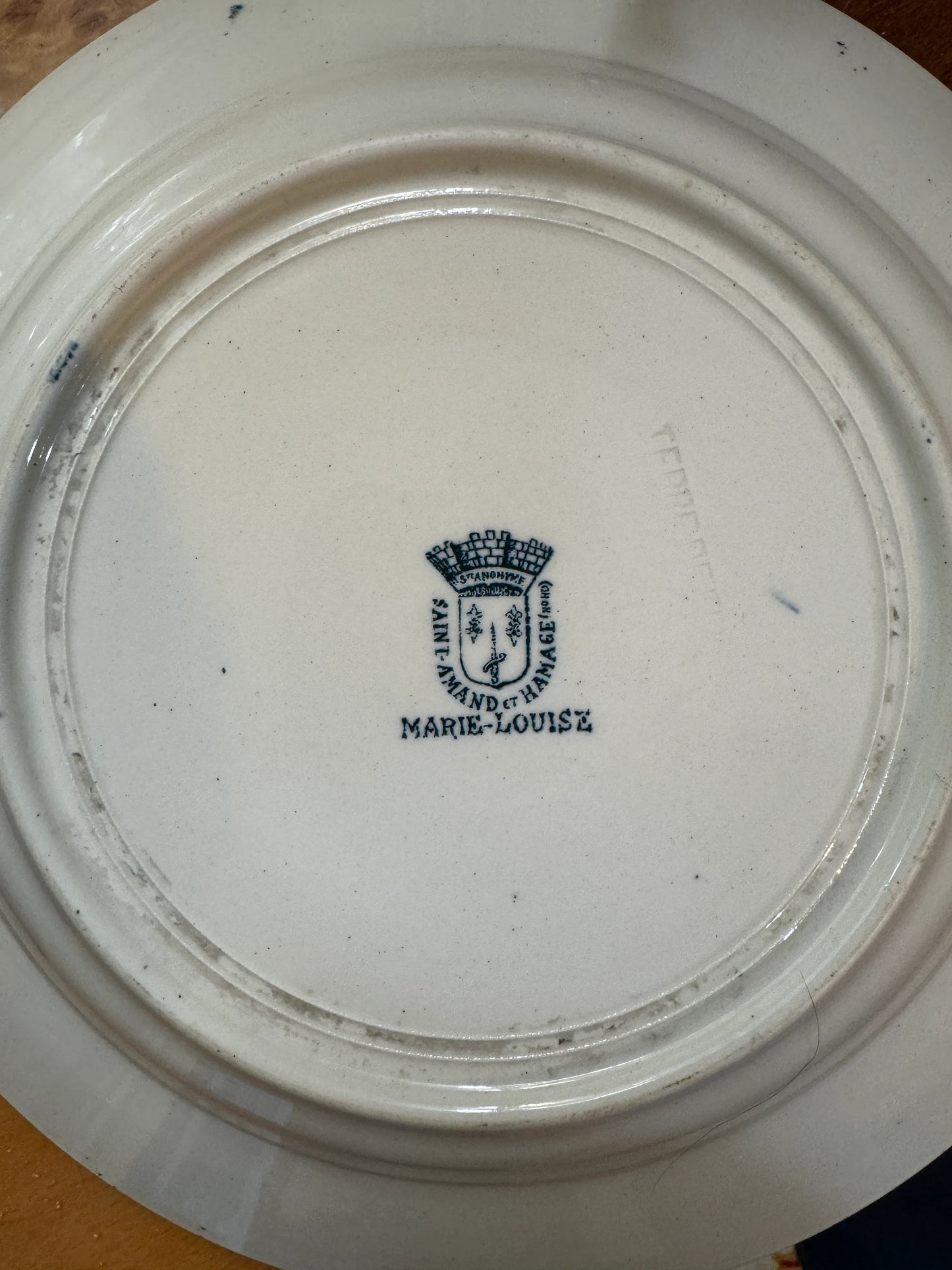 Antique French Plate - St. Amand et Hamage 'Marie-Louise' - 23 cm