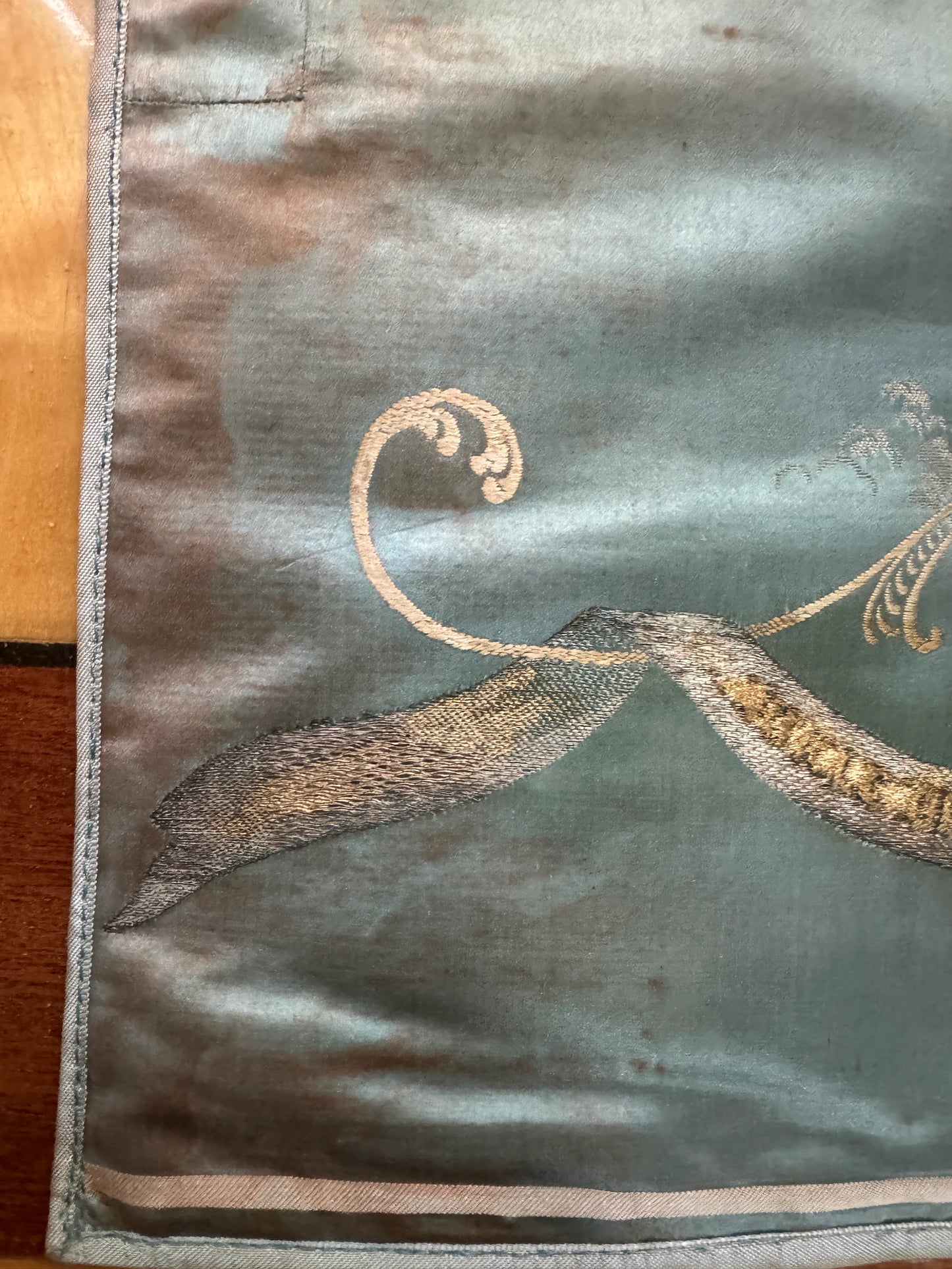 Antique French Silk Embroidery – Schulz & Brand – Rococo Style – 19th c. Château Textile Art