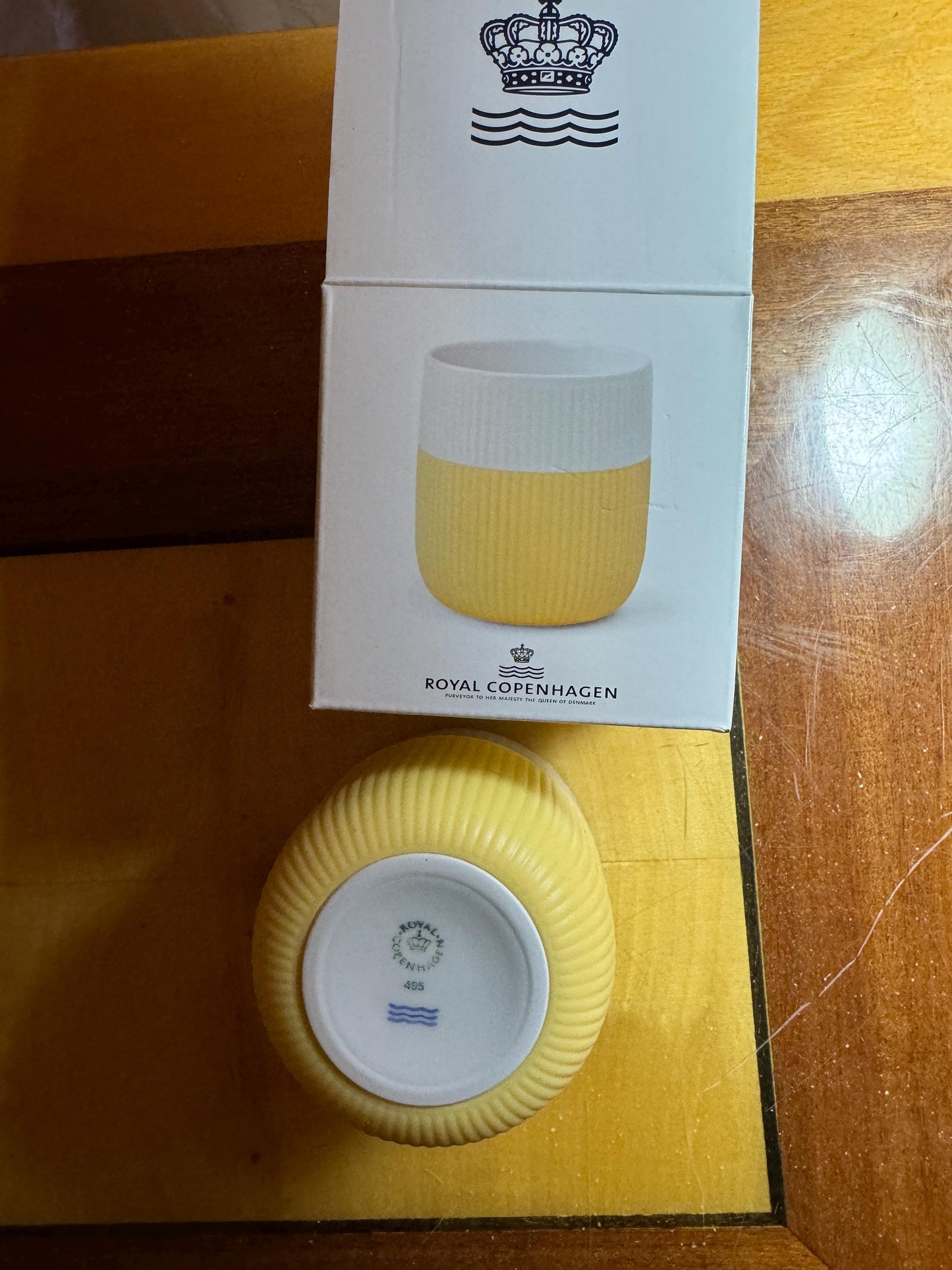 Set of 2 Royal Copenhagen Yellow Cups – Modern Scandinavian Design