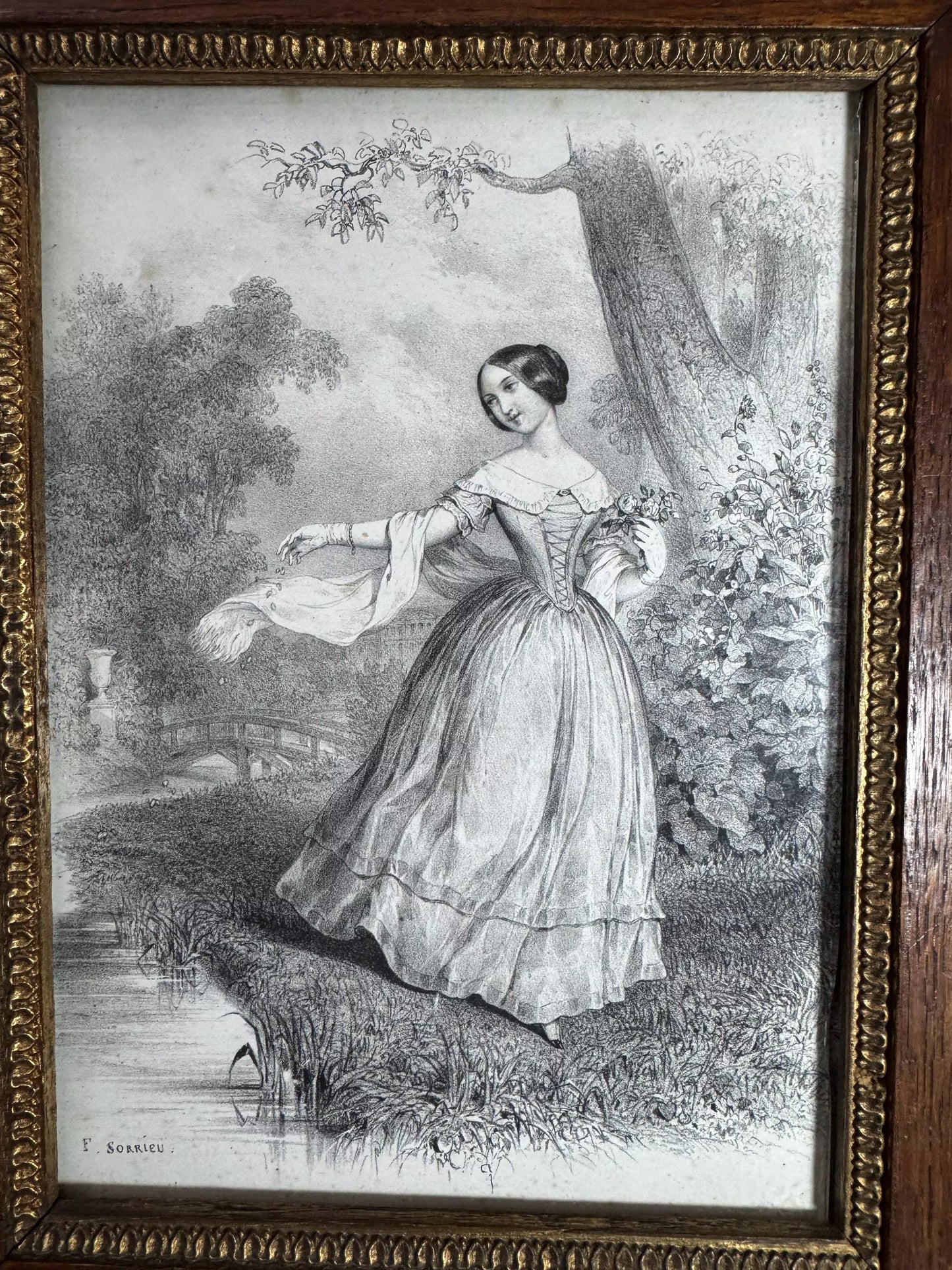 Antique Lithograph Pair by Frédéric Sorrieu – 19th Century French Romantic Art – Framed