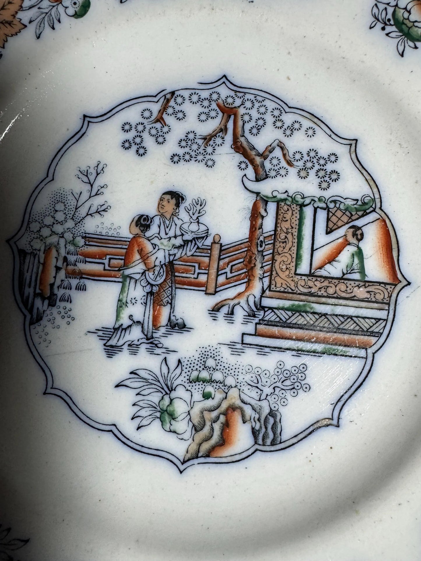 Antique English Plate “Chinese Pattern” – L.S.&S. Staffordshire – 19th Century