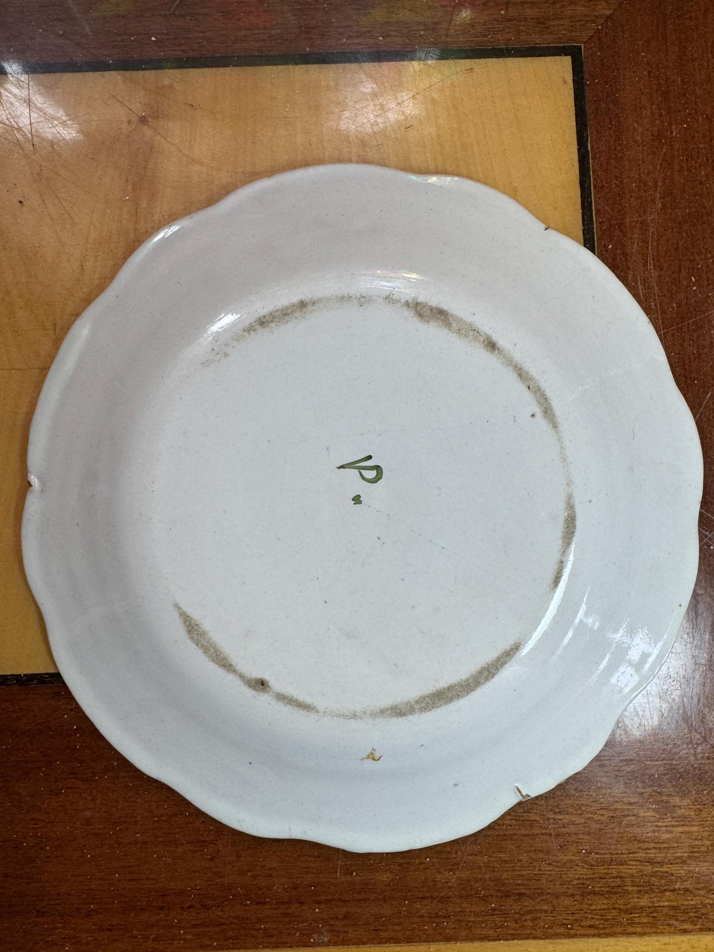 Antique French Plate – Veuve Perrin Style – Rococo Hand-Painted Scene