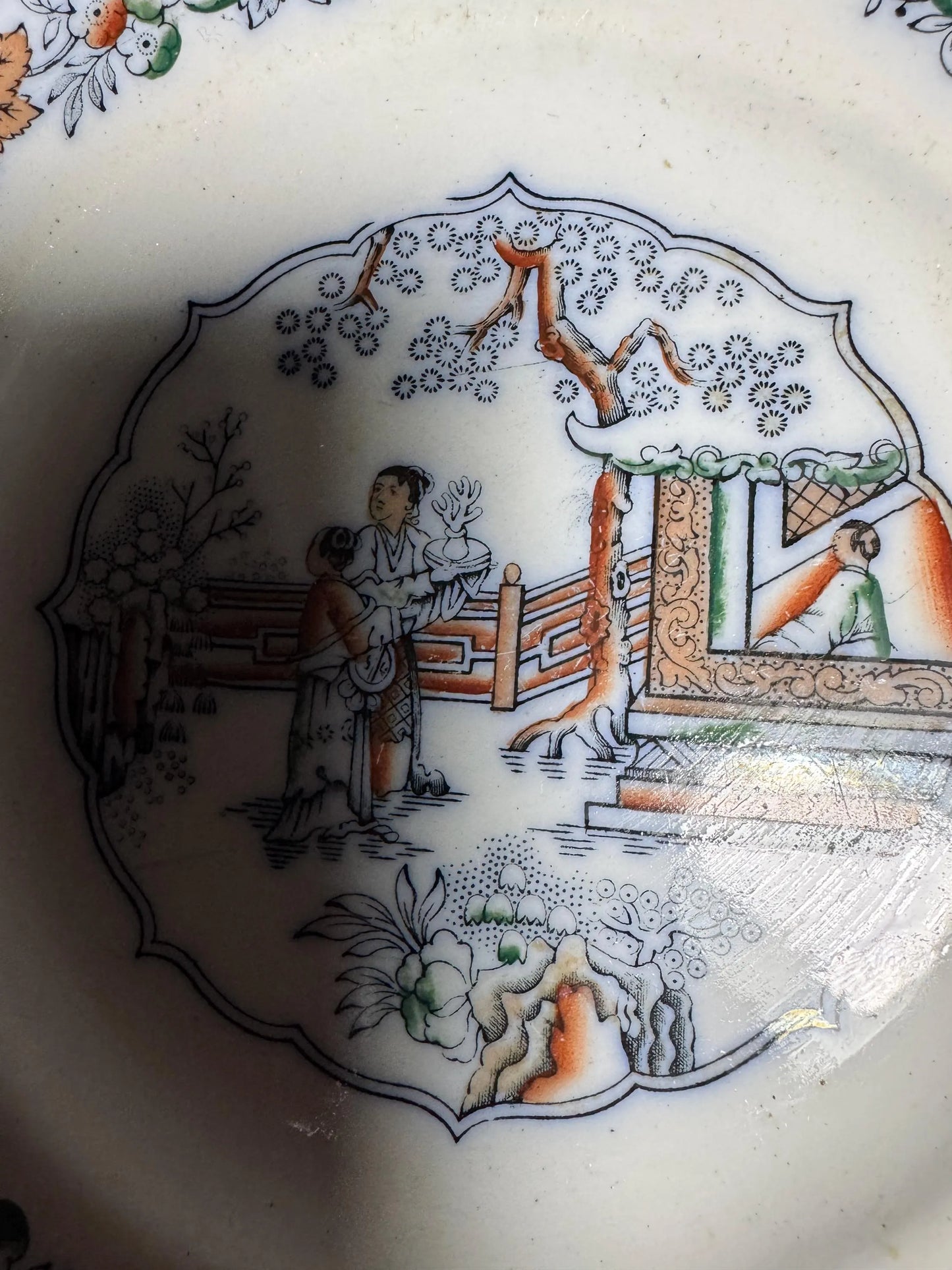 Antique English Plate “Chinese Pattern” – L.S.&S. Staffordshire – 19th Century