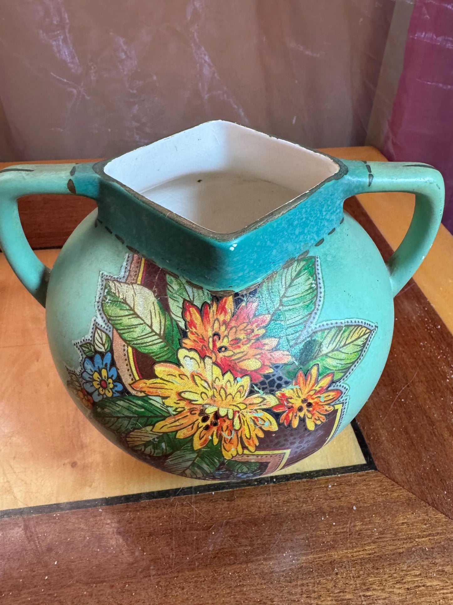 Vintage Art Deco Vase – Made in England – Floral Design – ca. 1920–1935
