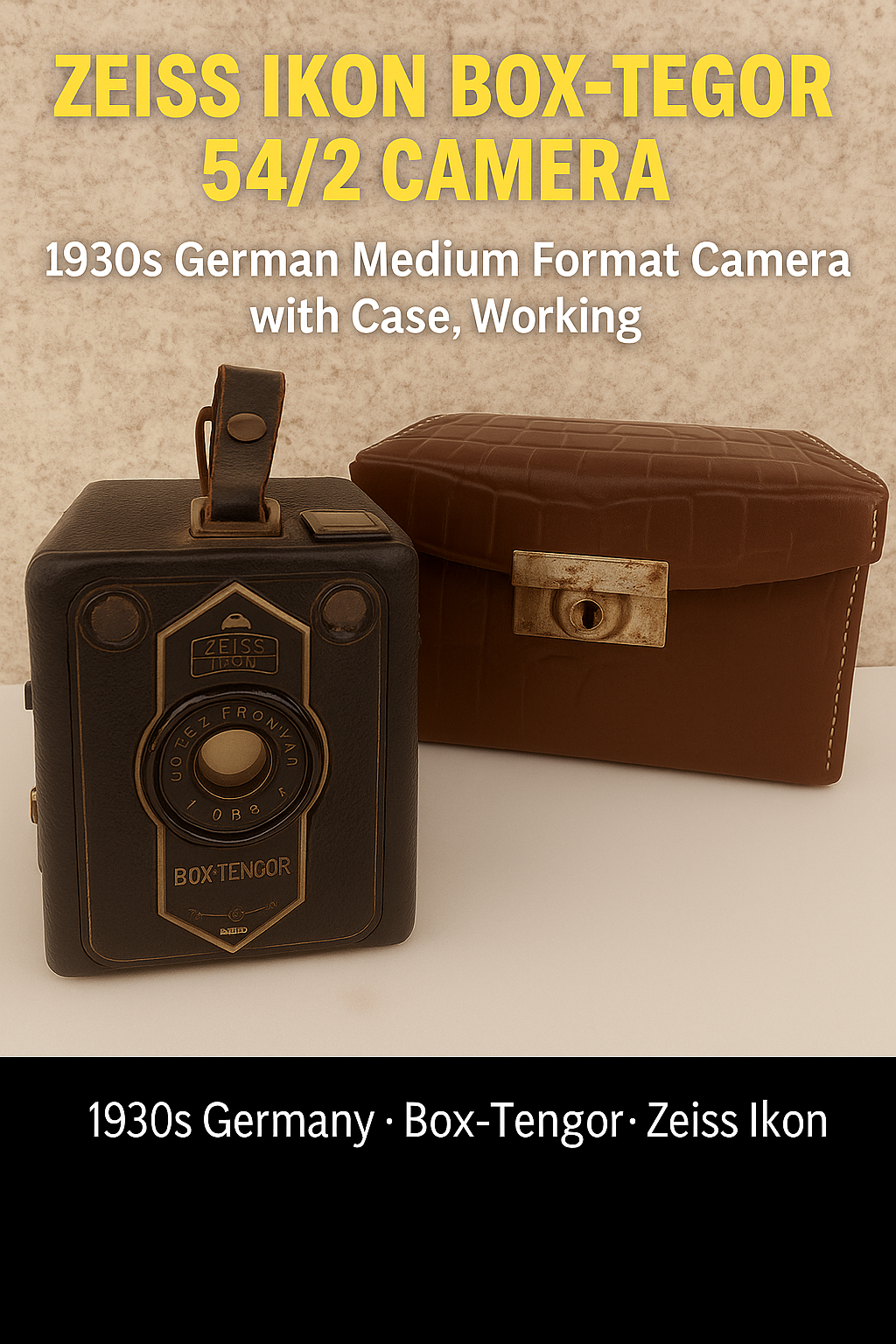 Zeiss Ikon Box-Tengor 54/2 Camera – 1930s German Medium Format with Case