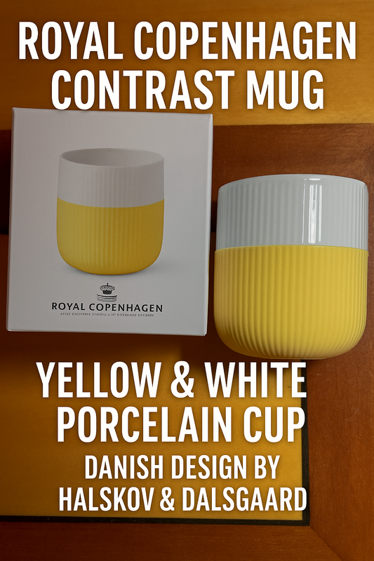 Set of 2 Royal Copenhagen Yellow Cups – Modern Scandinavian Design