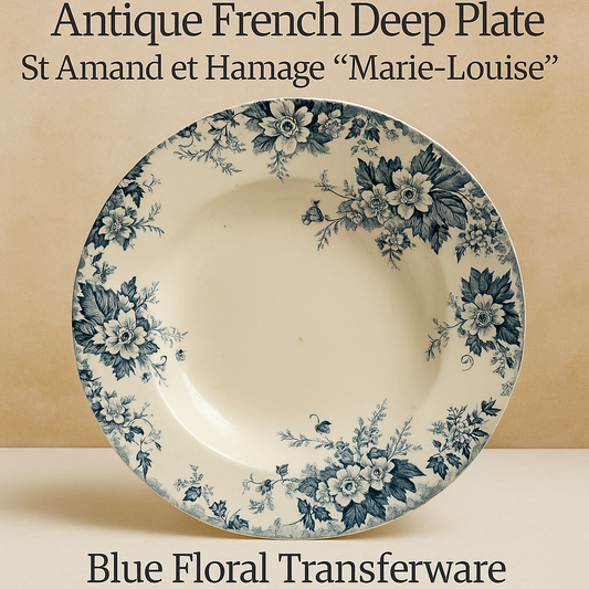 Antique French Plate - St. Amand et Hamage 'Marie-Louise' - 23 cm