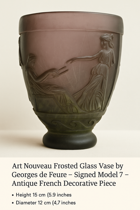 Art Nouveau Vase Georges de Feure Signed Model 7