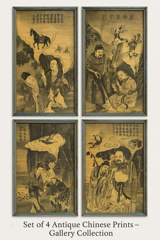 Set of 4 Antique Chinese Prints – Gallery Collection