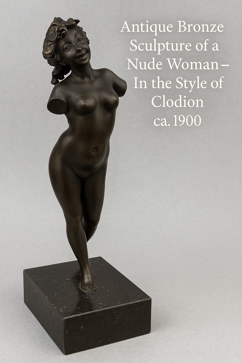 Antique Bronze Sculpture of a Woman – In the Style of Clodion – Art Nouveau – No. 326 – ca. 1900
