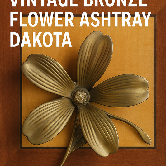 Vintage Brass Flower Ashtray – Dakota Style – Mid Century Modern