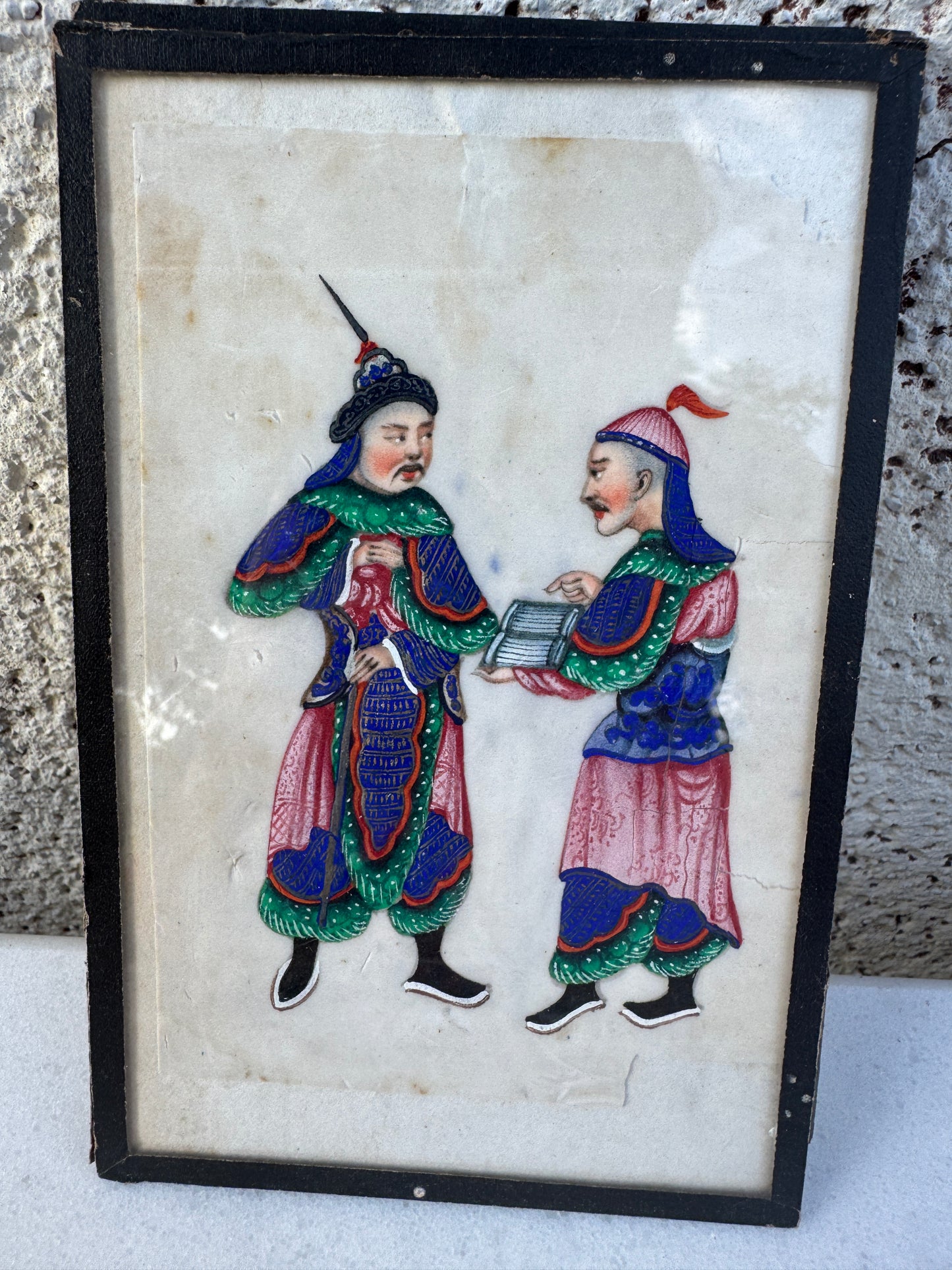 Antique Chinese Pith Paper Paintings - Set of 6 - 19th Century Canton School - Hand Painted Export Art