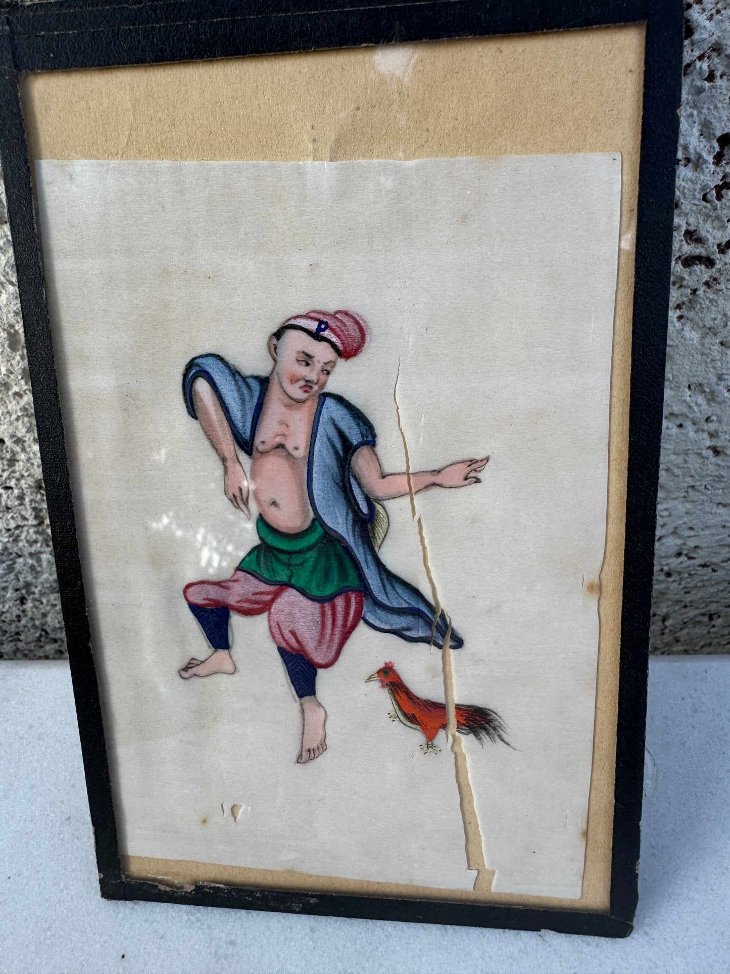 Antique Chinese Pith Paper Paintings - Set of 6 - 19th Century Canton School - Hand Painted Export Art