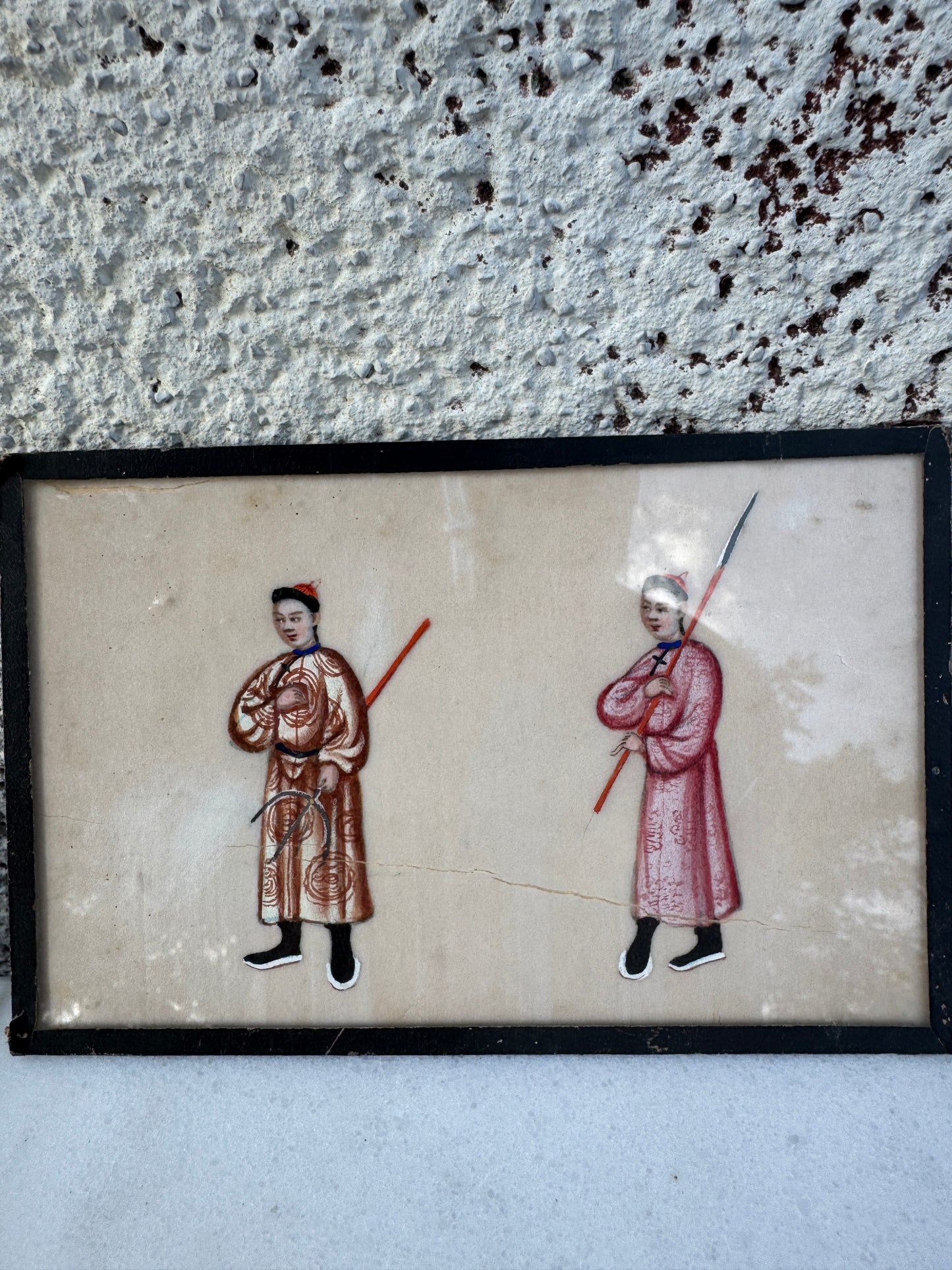 Antique Chinese Pith Paper Paintings - Set of 6 - 19th Century Canton School - Hand Painted Export Art