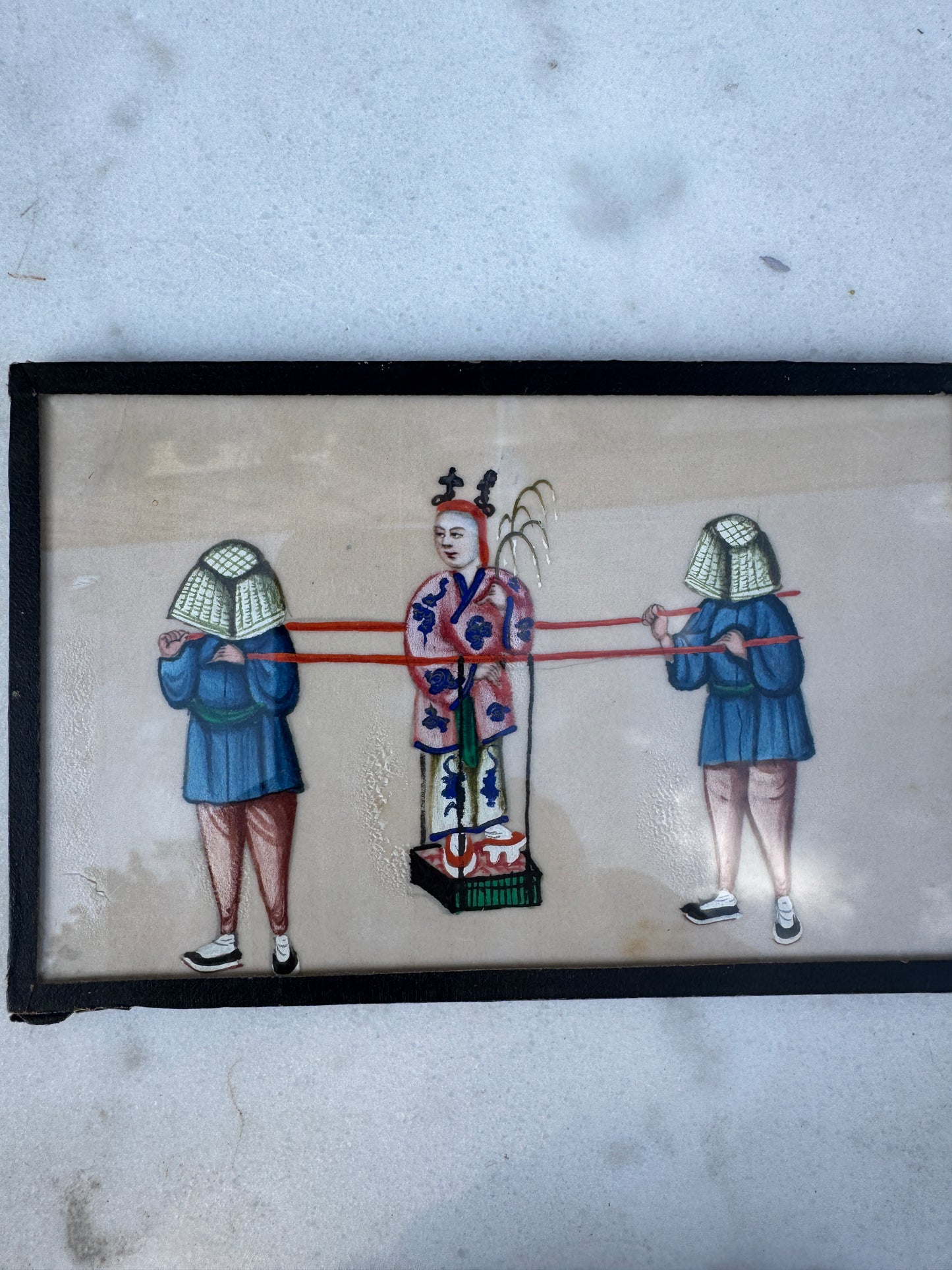 Antique Chinese Pith Paper Paintings - Set of 6 - 19th Century Canton School - Hand Painted Export Art