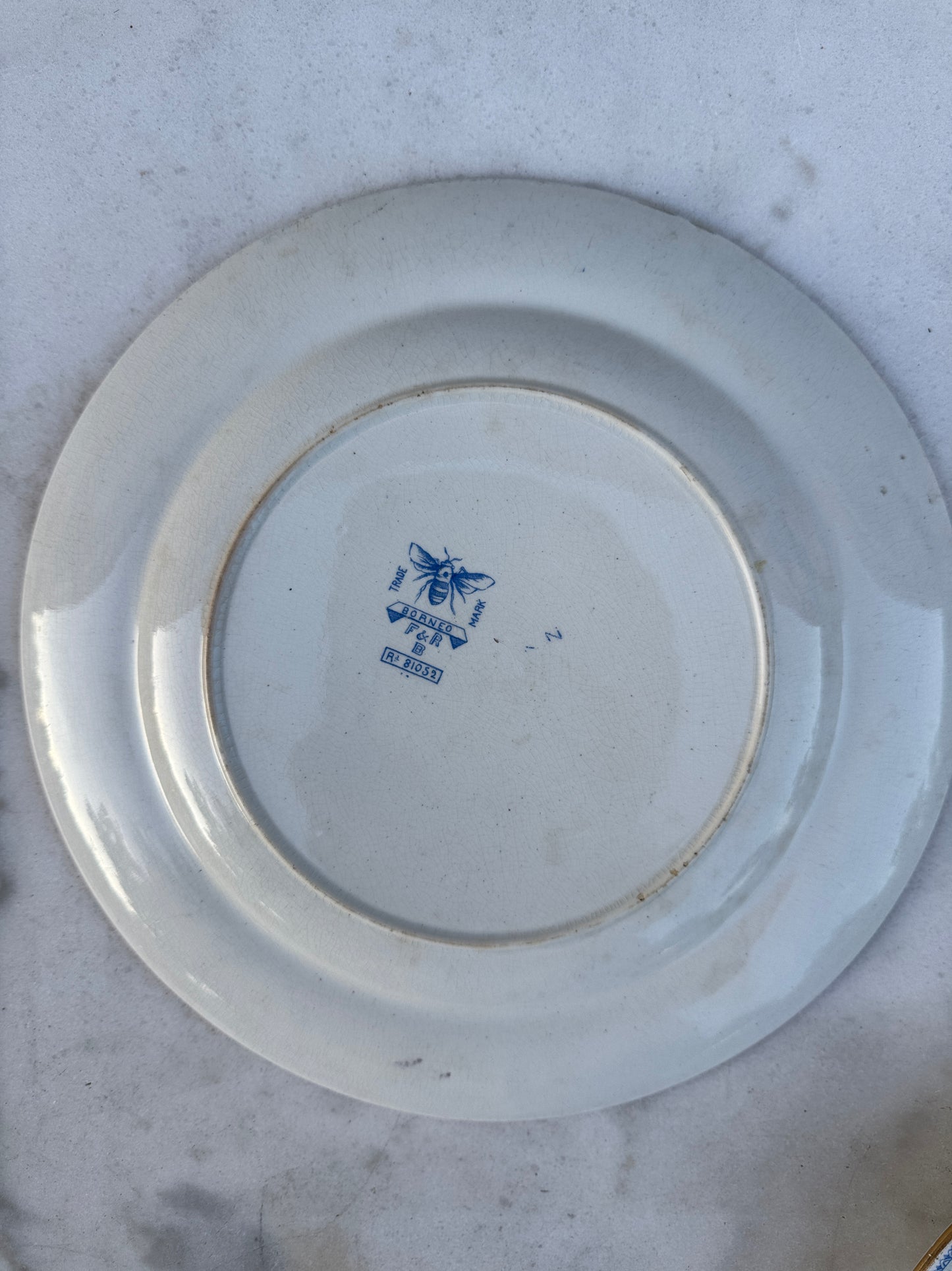 Antique Borneo Transferware Plates – Set of 2