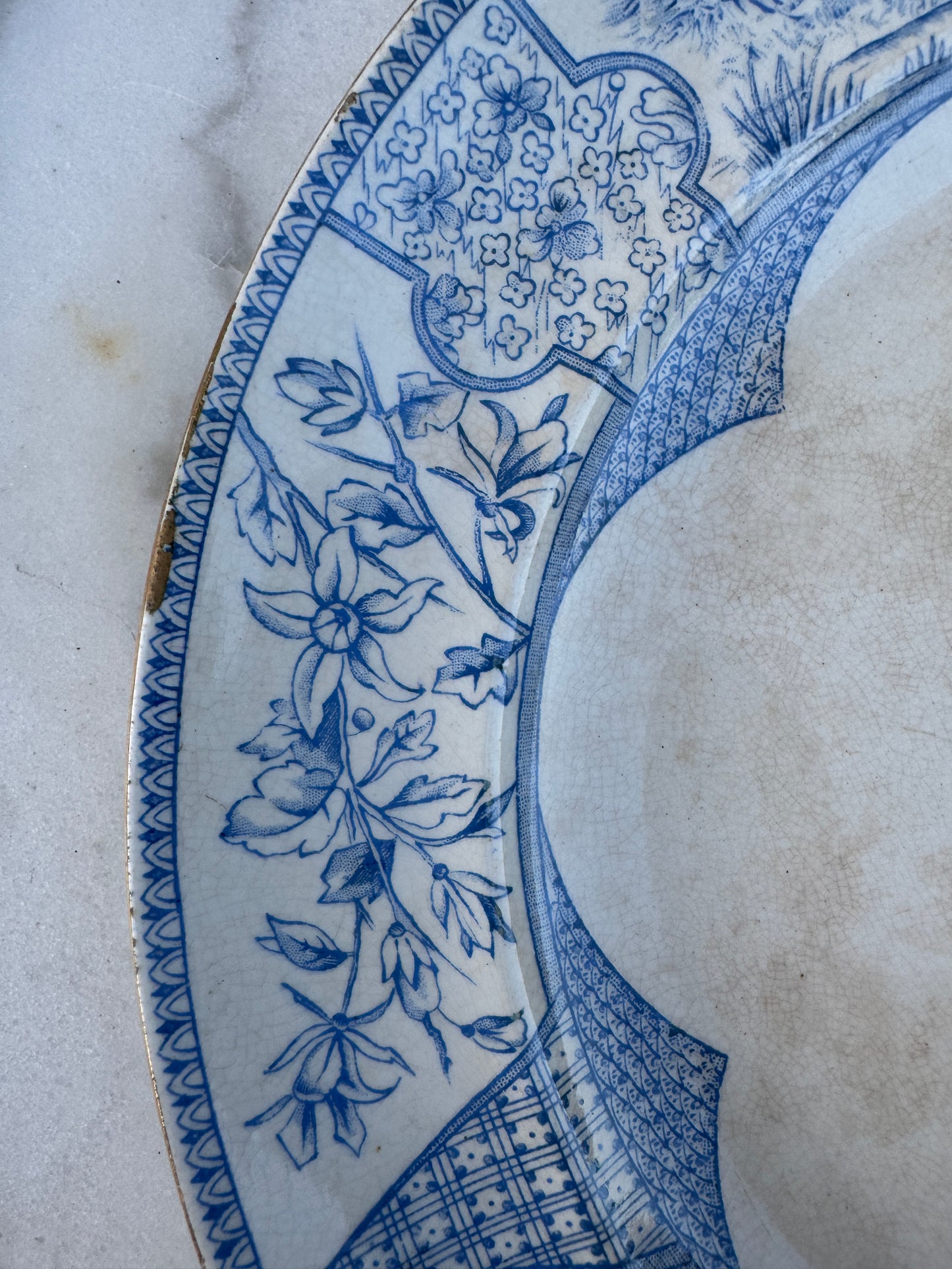 Antique Borneo Transferware Plates – Set of 2