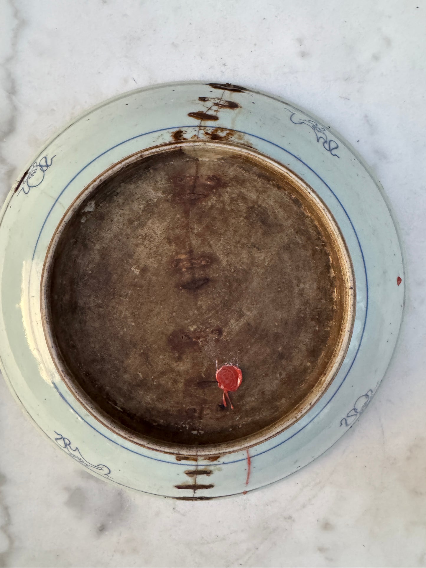 Antique Chinese Qilin Plate – Qing Dynasty – ca. 1800 – 27.7 cm – Gallery Seal