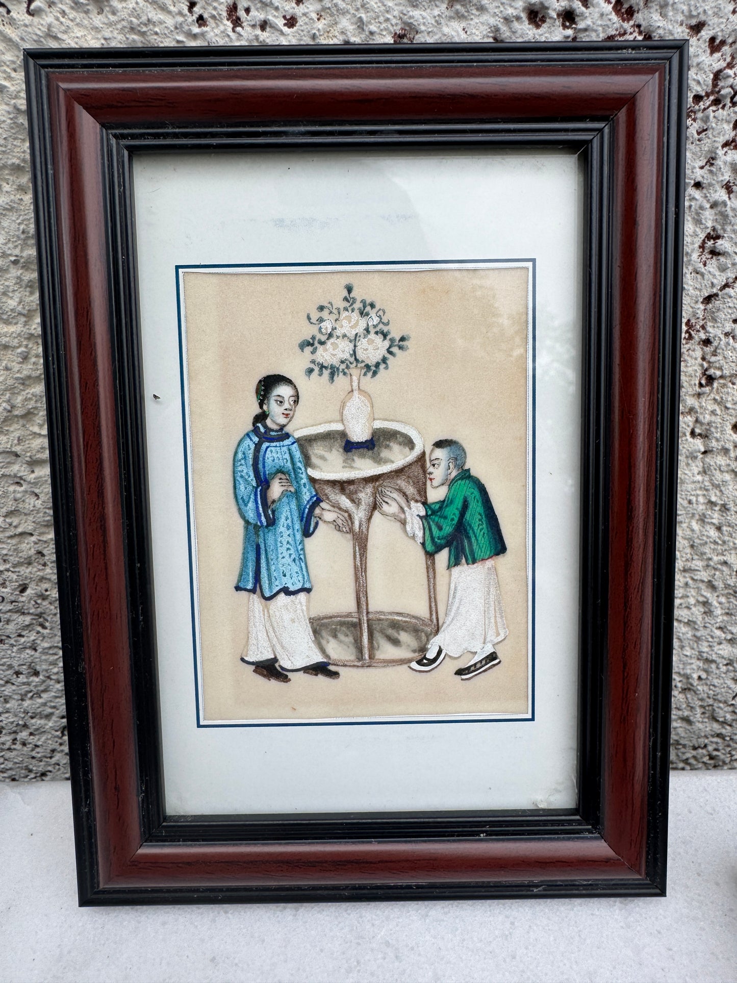 Antique Chinese Pith Painting – Qing Dynasty Hand-Painted Export Art