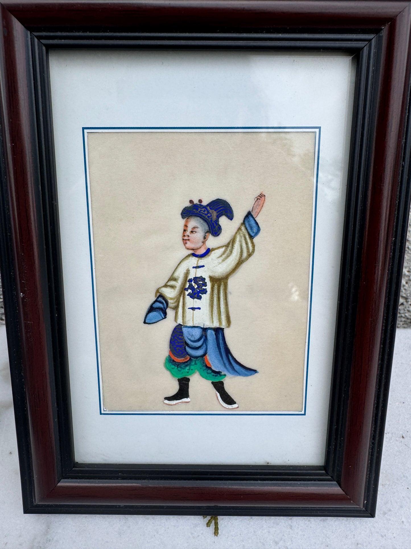 Antique Chinese Pith Painting – Qing Dynasty Hand-Painted Export Art
