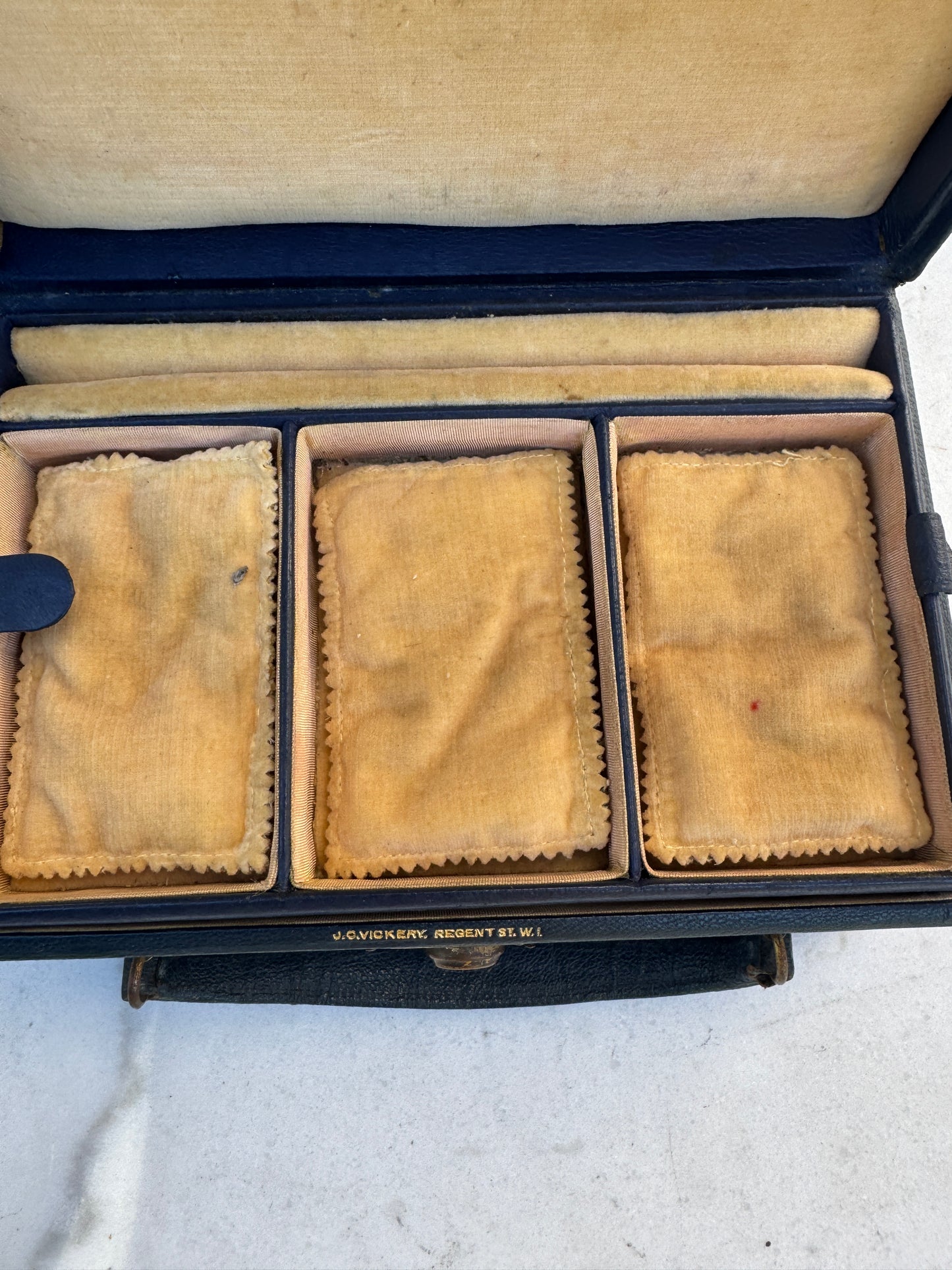 Antique J.C. Vickery Leather Travel Case – Regent Street London – 1920s