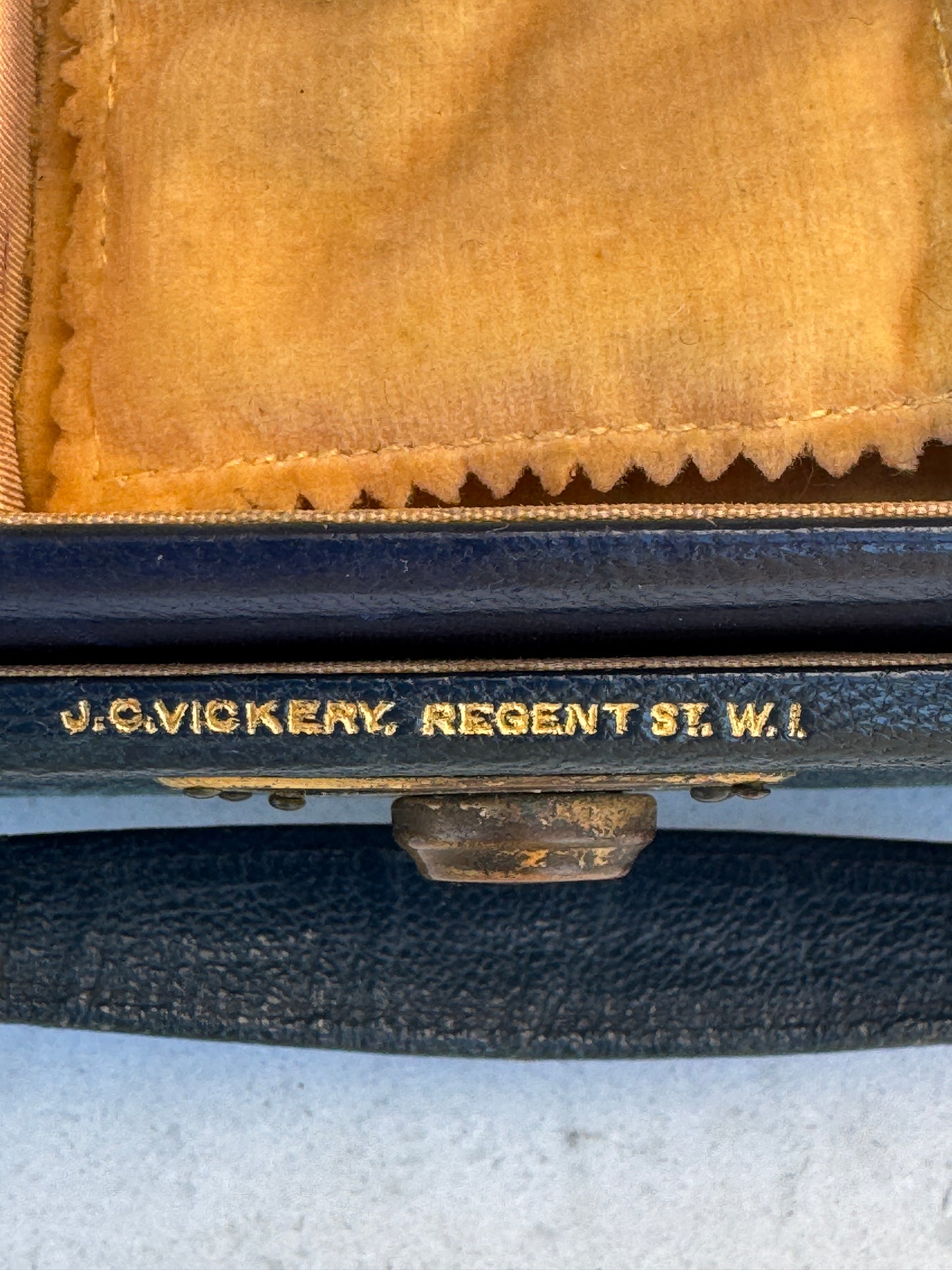 Antique J.C. Vickery Leather Travel Case – Regent Street London – 1920s