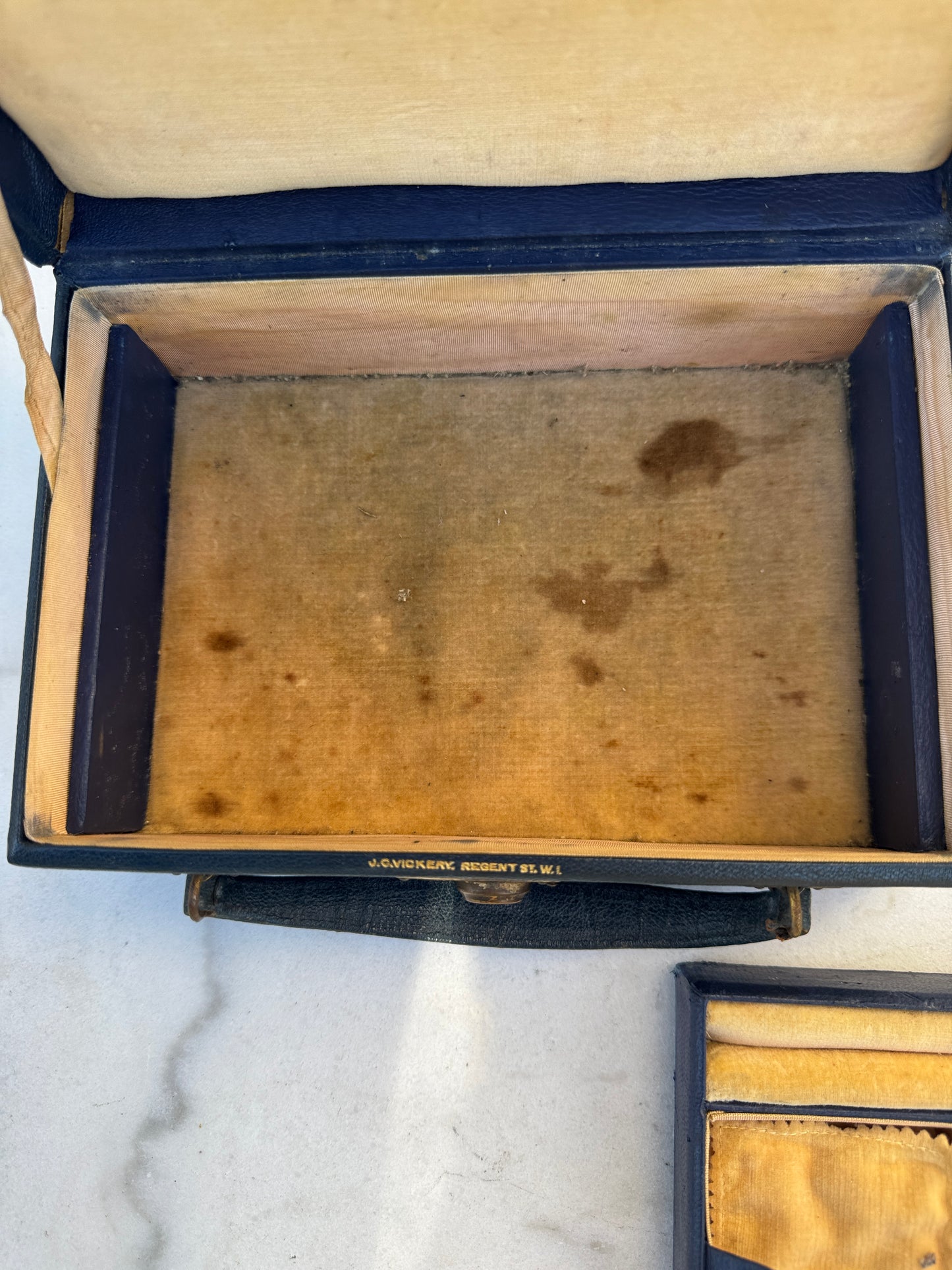 Antique J.C. Vickery Leather Travel Case – Regent Street London – 1920s