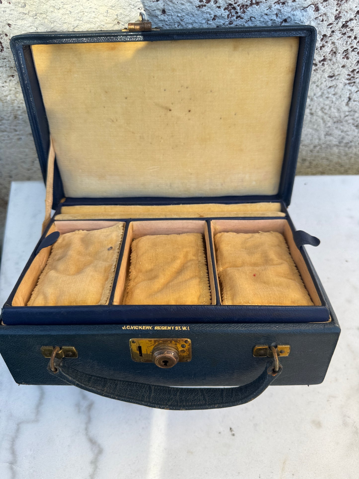 Antique J.C. Vickery Leather Travel Case – Regent Street London – 1920s