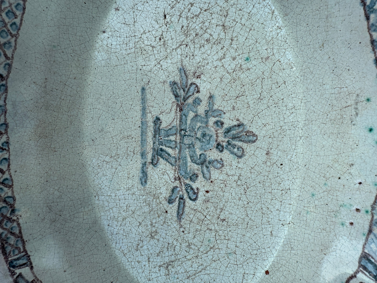 Antique French Faience Oval Serving Platters – Blue Transferware – Late 18th to Early 19th Century – Set of 2