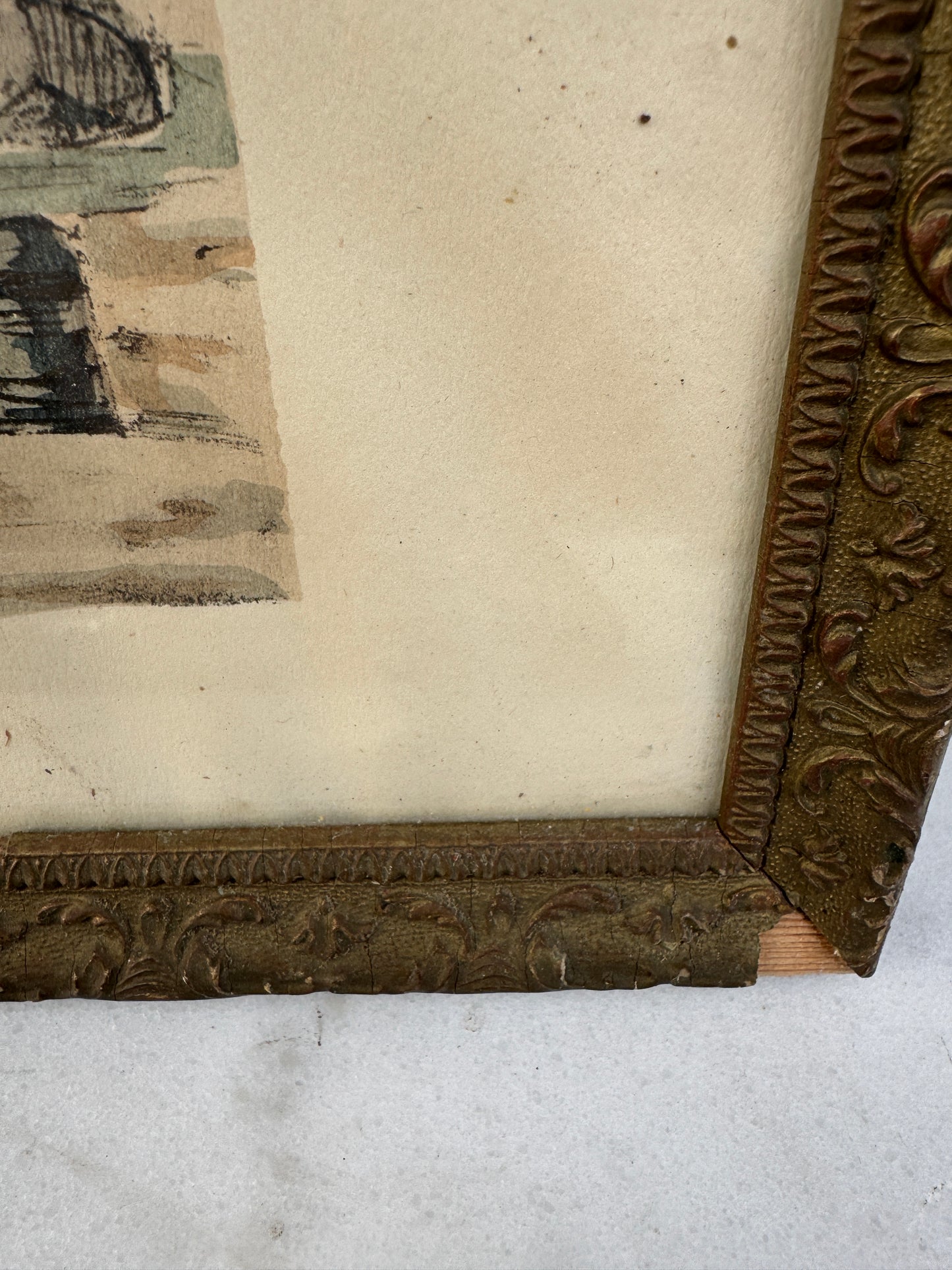 Pair of Antique French Watercolors by Fernand Herbo (1905–1995), Saint-Malo & Honfleur, 1932 – Original Marine Paintings