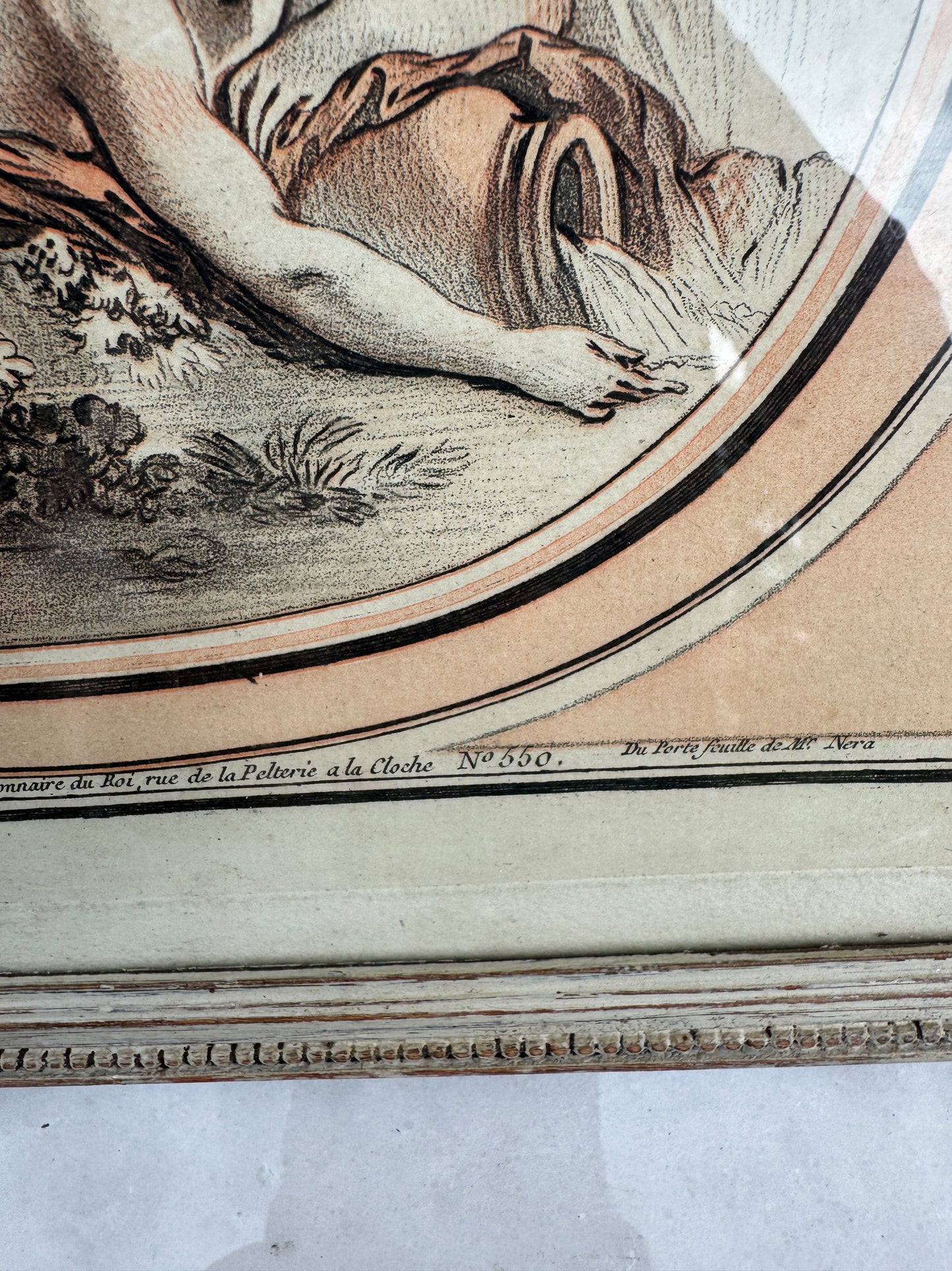 18th Century Engraving by Demarteau after Huet – Louvre Collection – Rococo Prints (Variants)