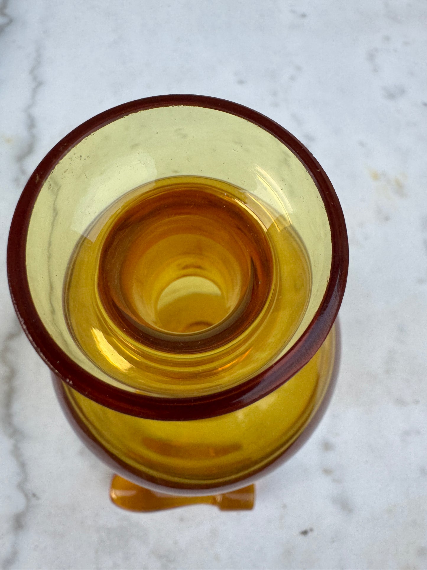Vintage Yellow Glass Decanter