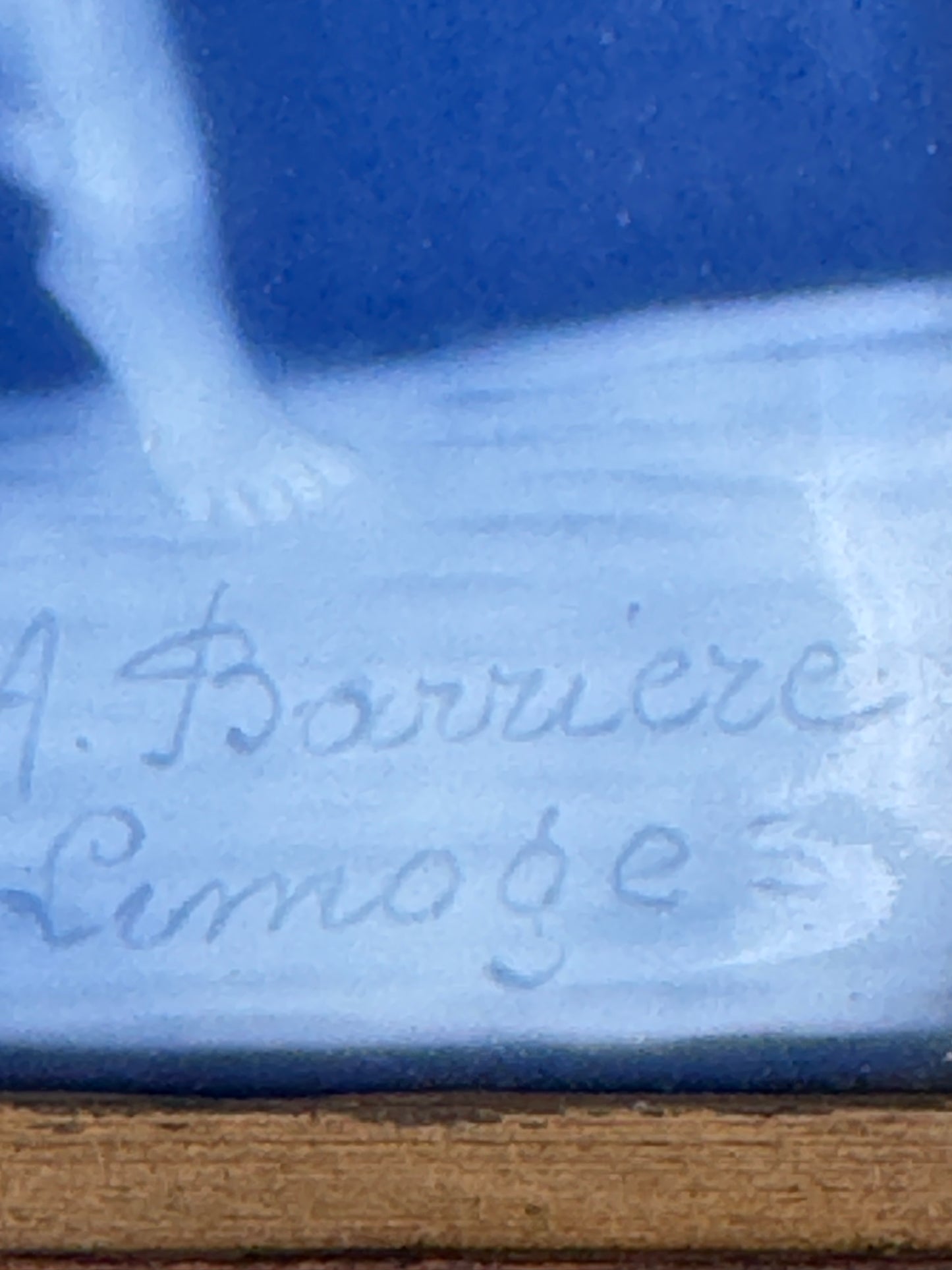 A. Barrière Limoges Porcelain Plaque – Art Deco Figurine, 25x30 cm