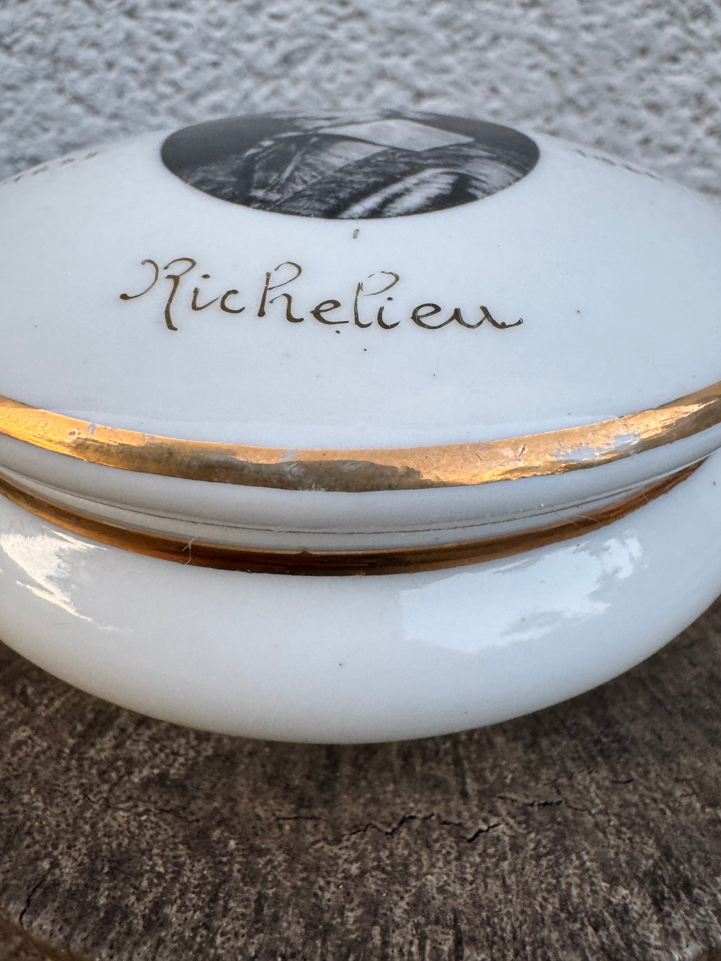 Vintage Limoges Porcelain Box Richelieu Commemorative 1935