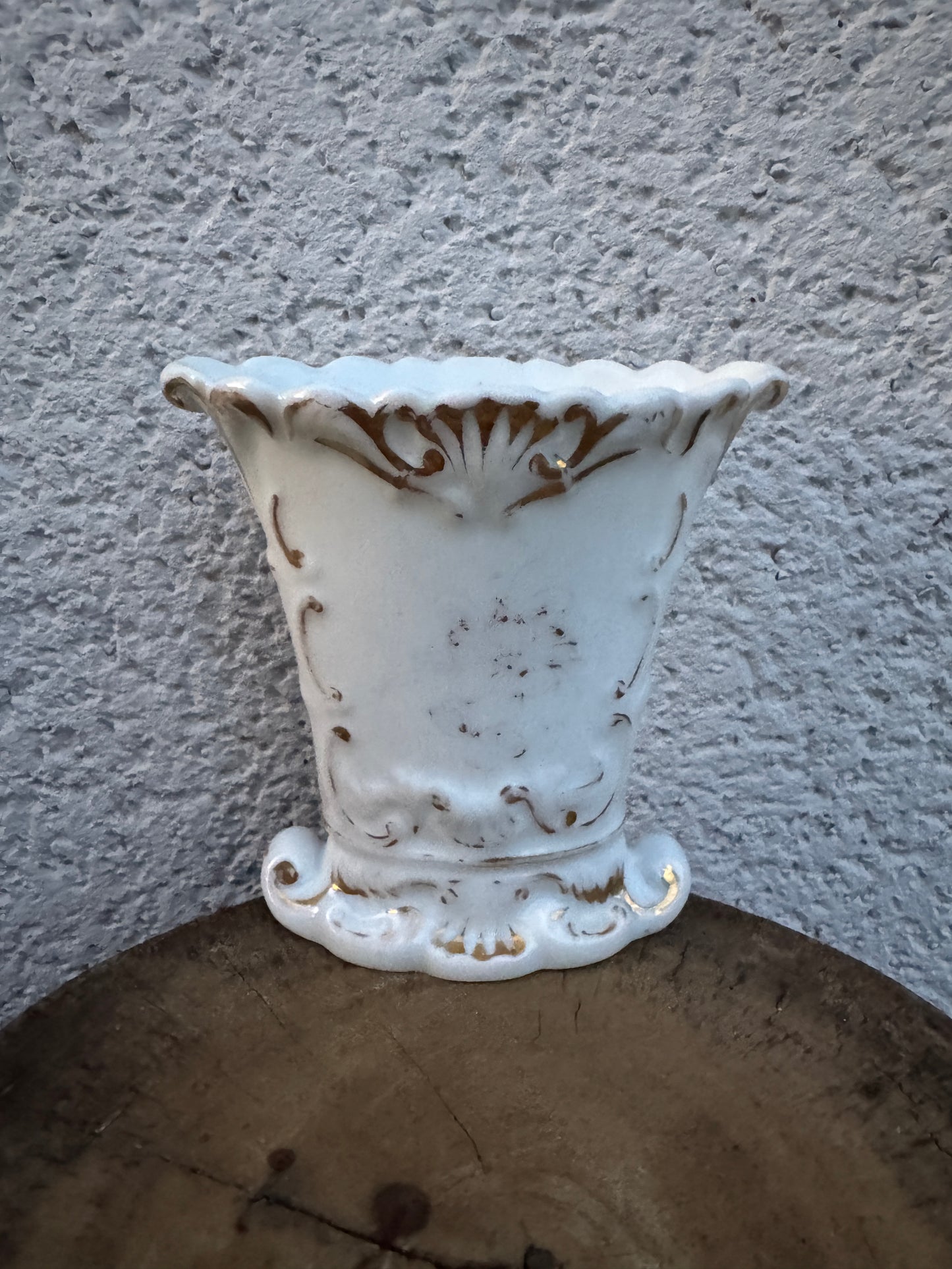 Antique French Pair of Small Porcelain Vases - Hand Painted Flowers - Pre-1900