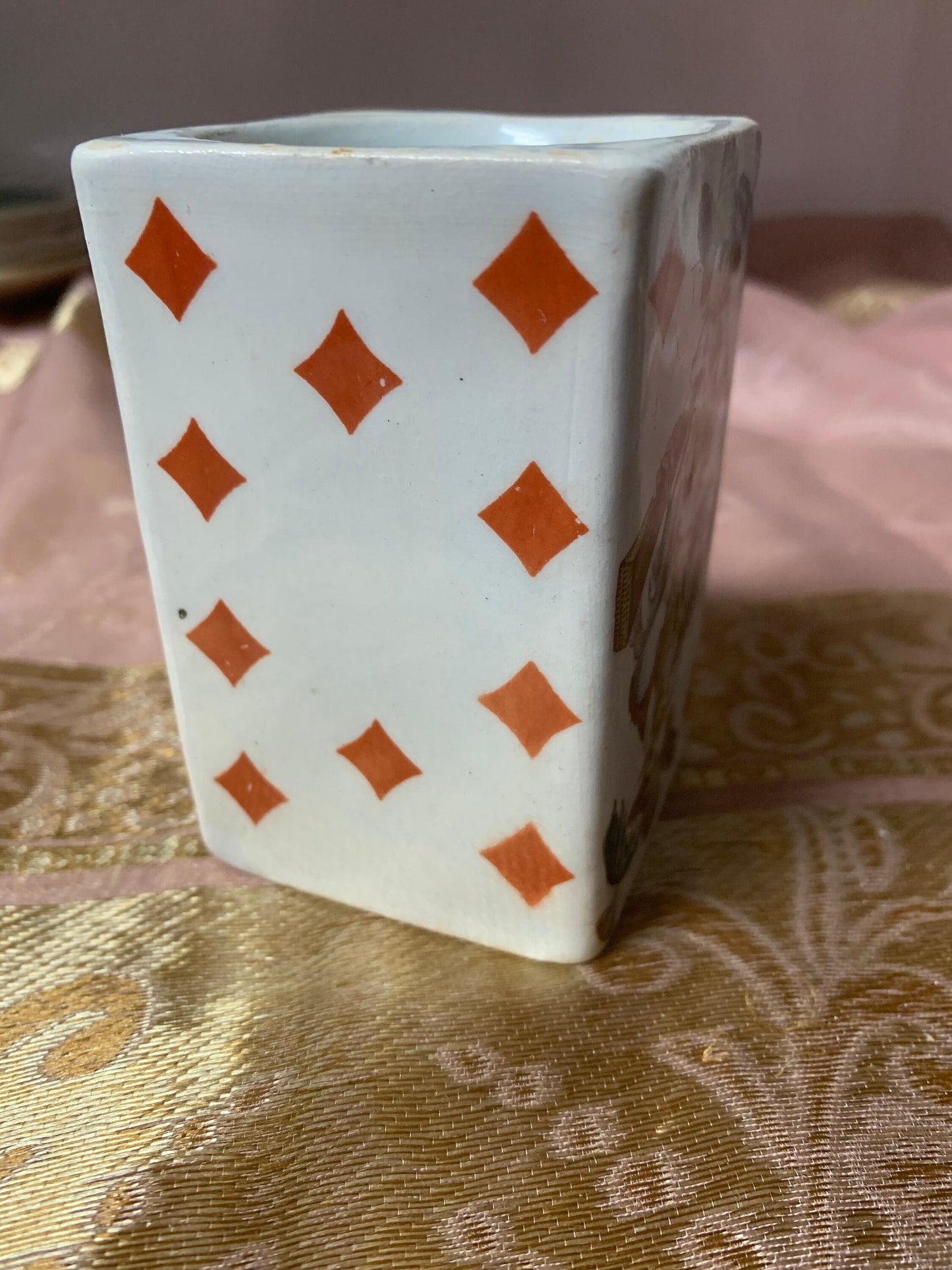 Antique Mustard Pot – Julien Mack Dijon – Playing Cards Design – Circa 1900